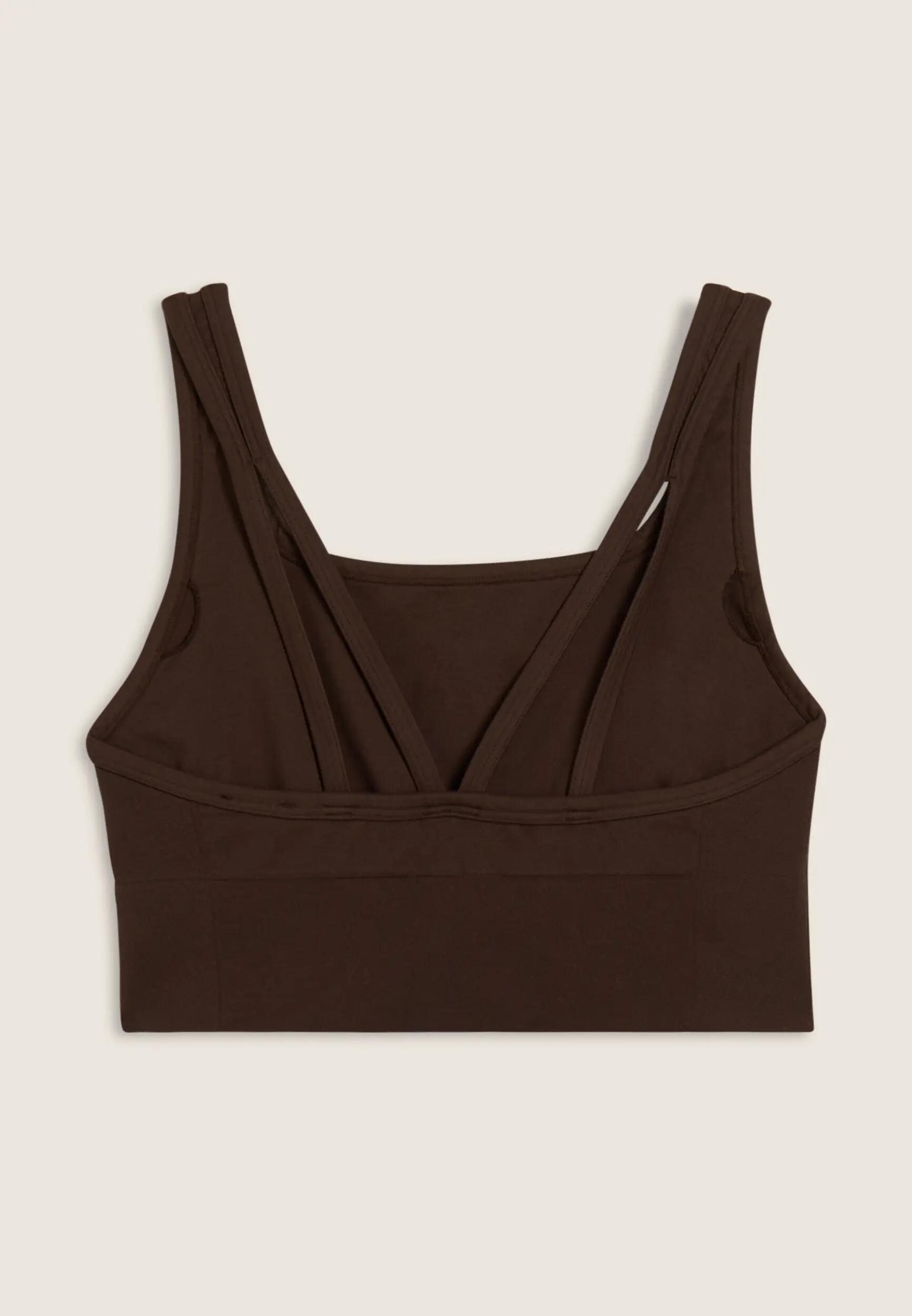 Top sportivo seamless supporto medio con inserti a costine 5/6