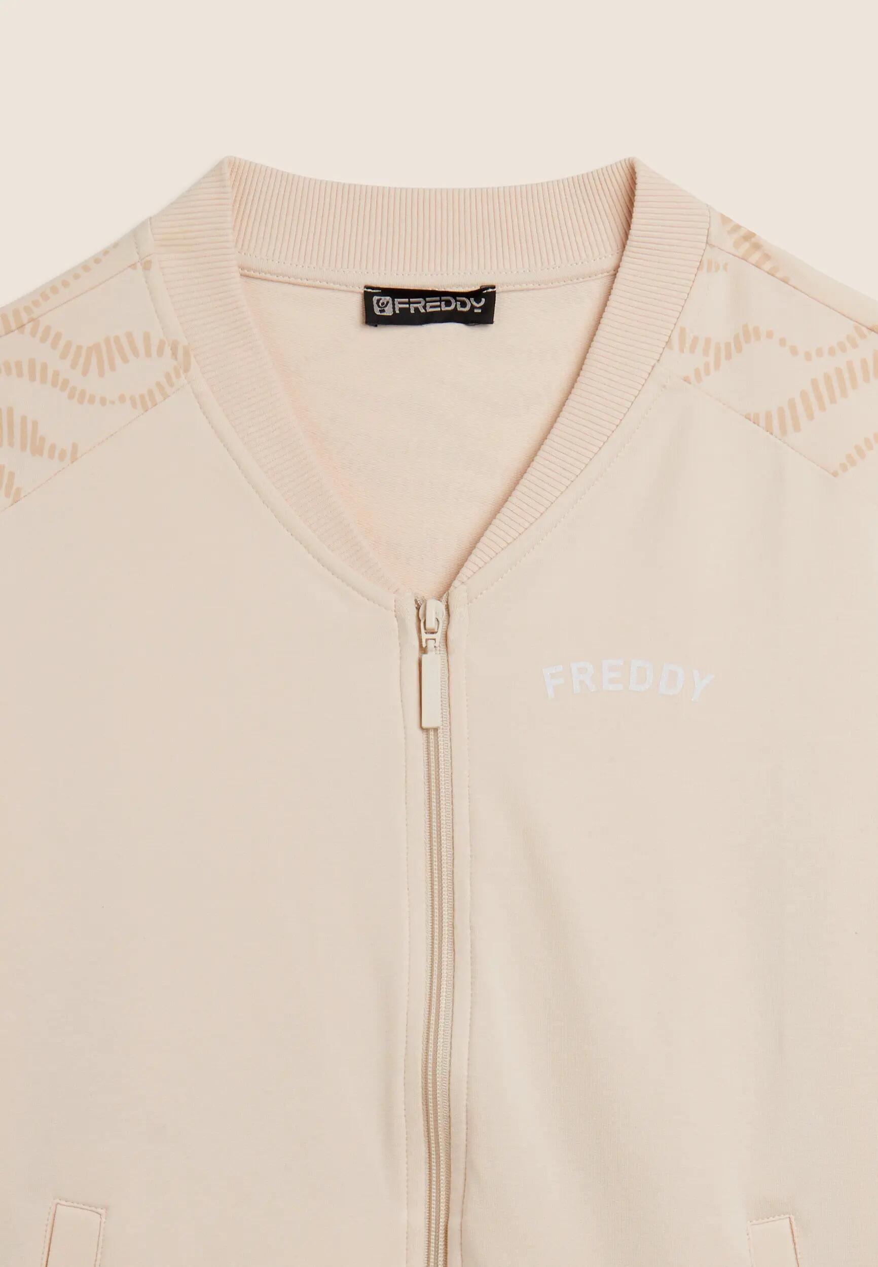 Sweat-shirt zippé avec col veste bomber et motif graphique 6/6