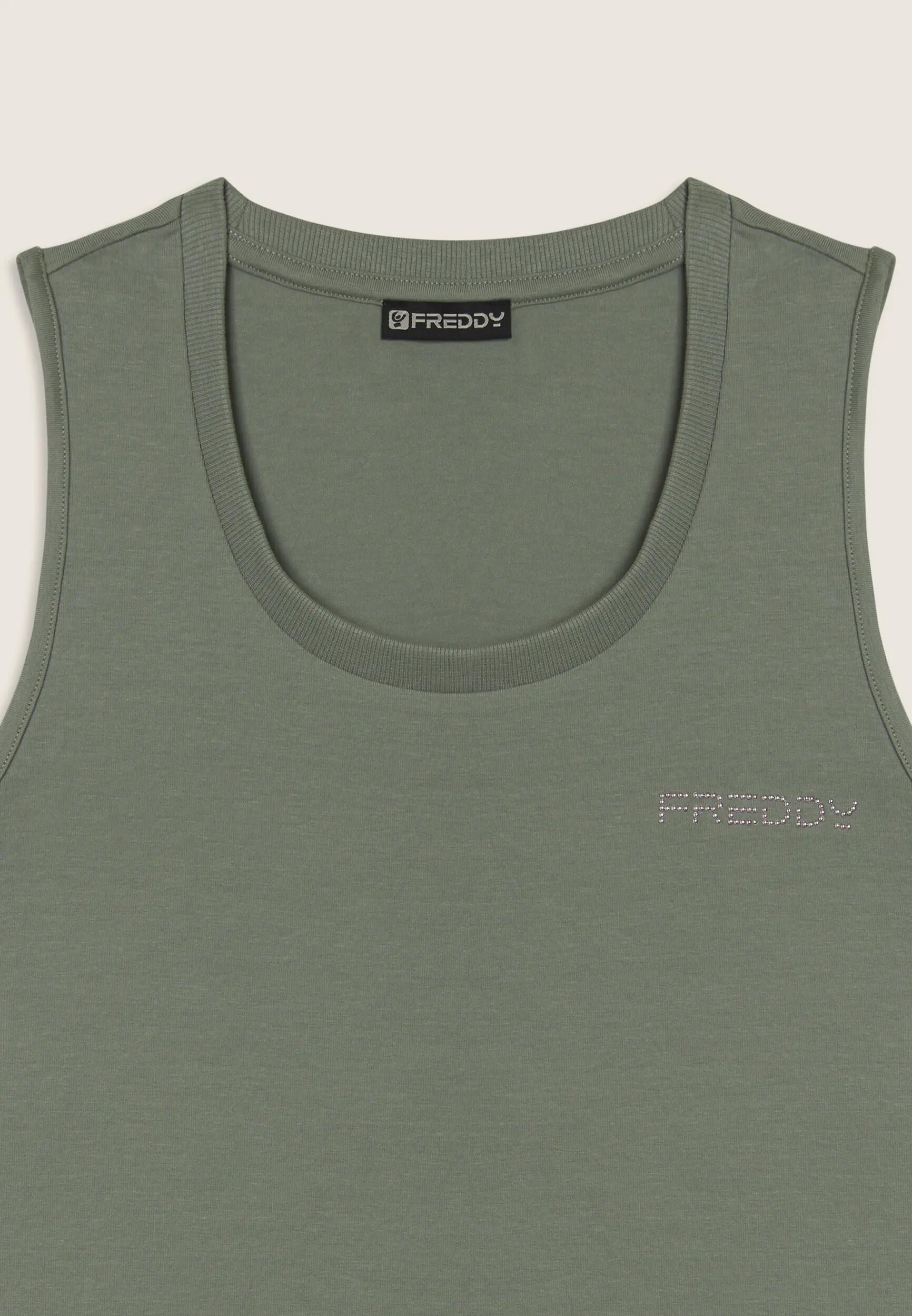 Top regular fit met FREDDY-logo en elastische inzetstukken 6/6
