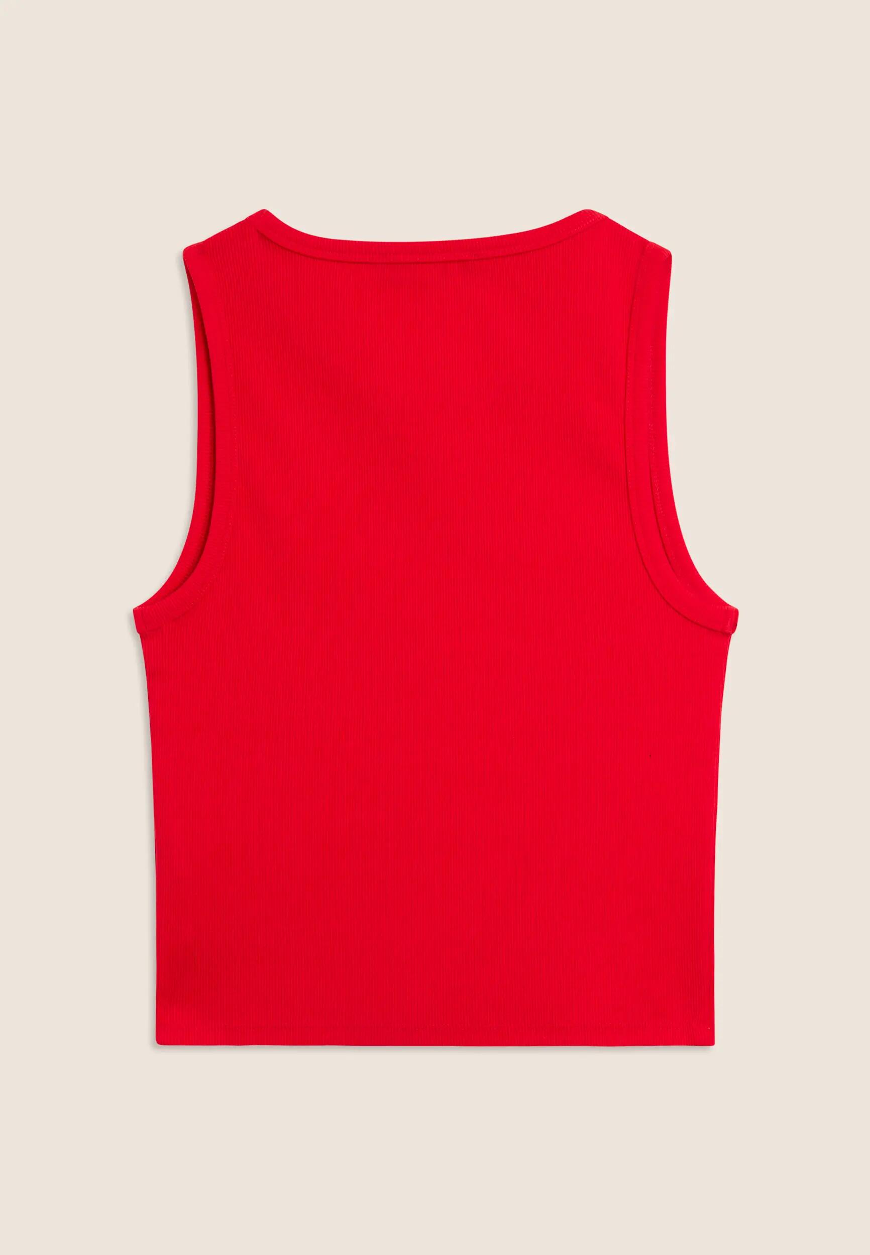 Camiseta sin mangas cropped con logotipo FREDDY bordado 5/6