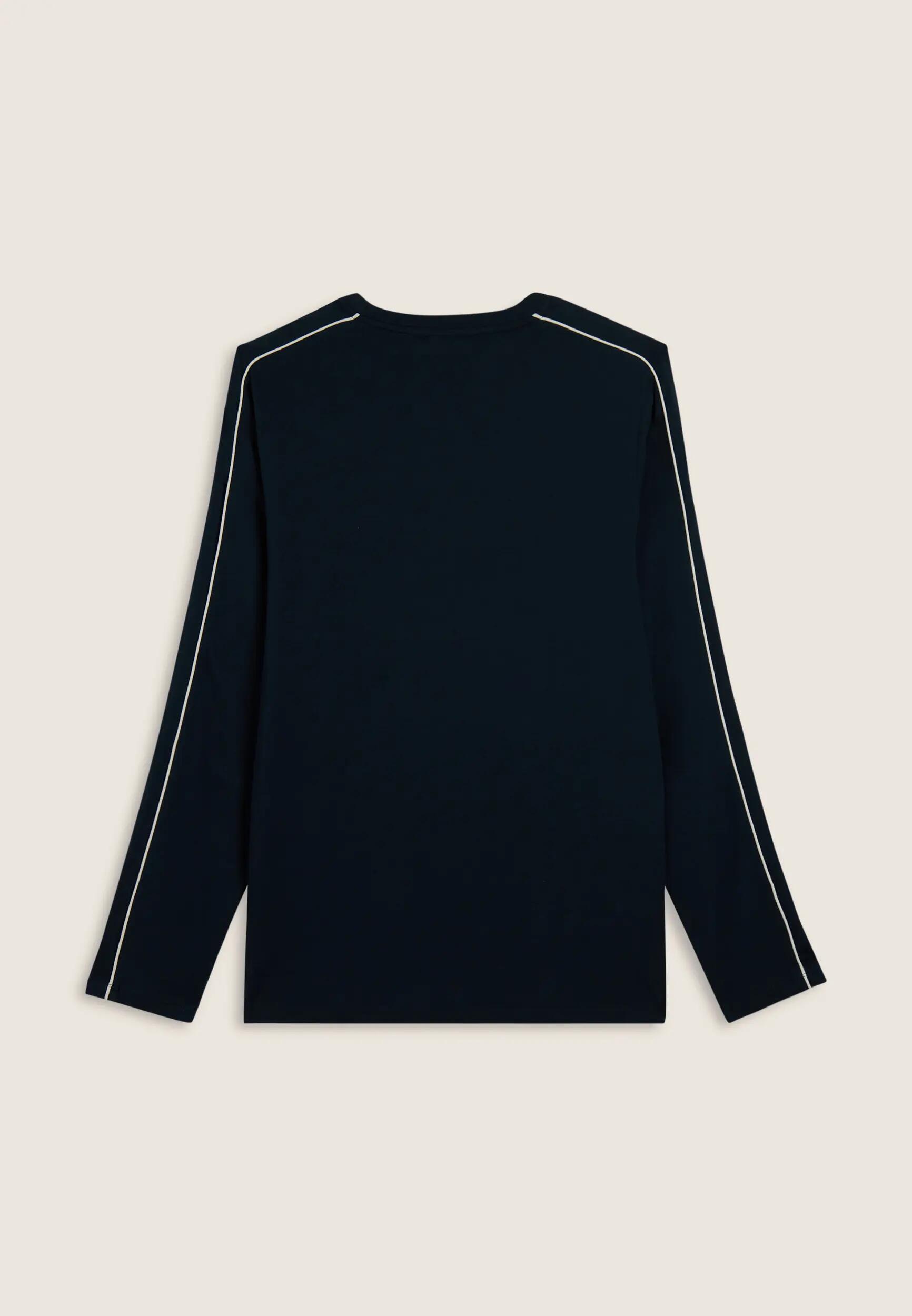 T-shirt à manches longues en jersey avec coutures de couleur contrastée 5/6