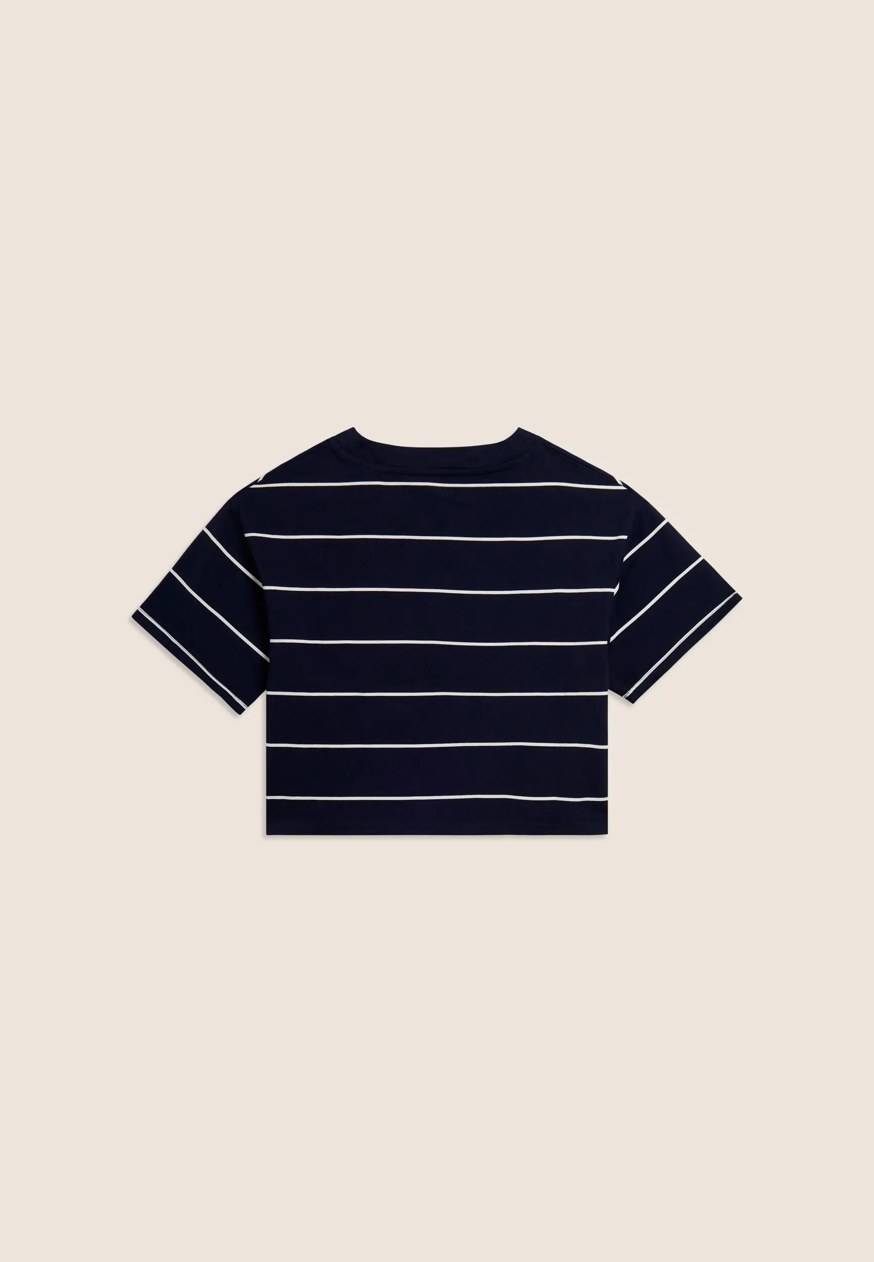Camiseta cropped con mangas amplias y estampado de rayas 5/6