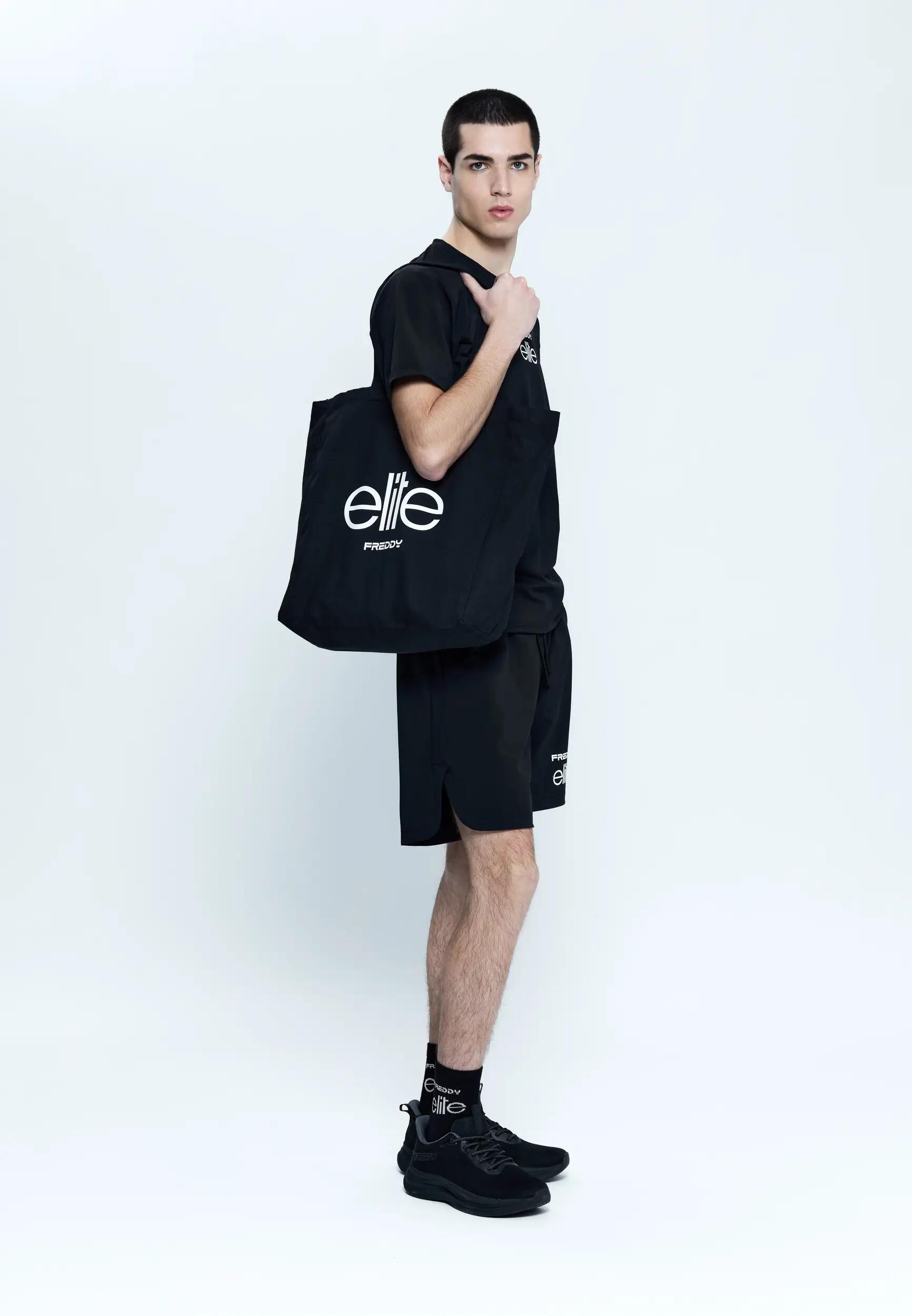 Shopping bag unisexe Elite x Freddy en toile noire 5/5