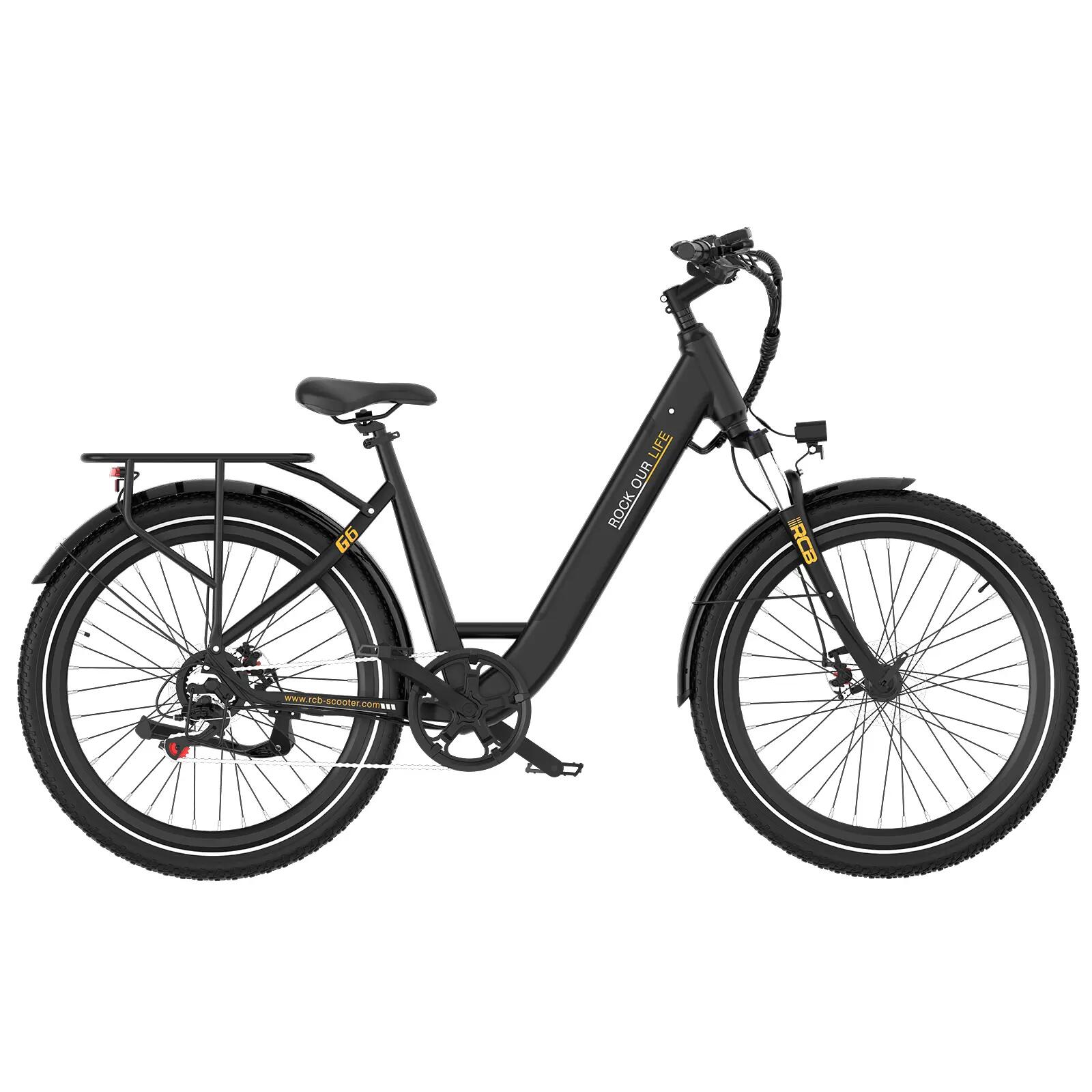 Bicicleta elétrica de cidade G6, 468Wh, sensor de torque, autonomia 60‑120km 4/7