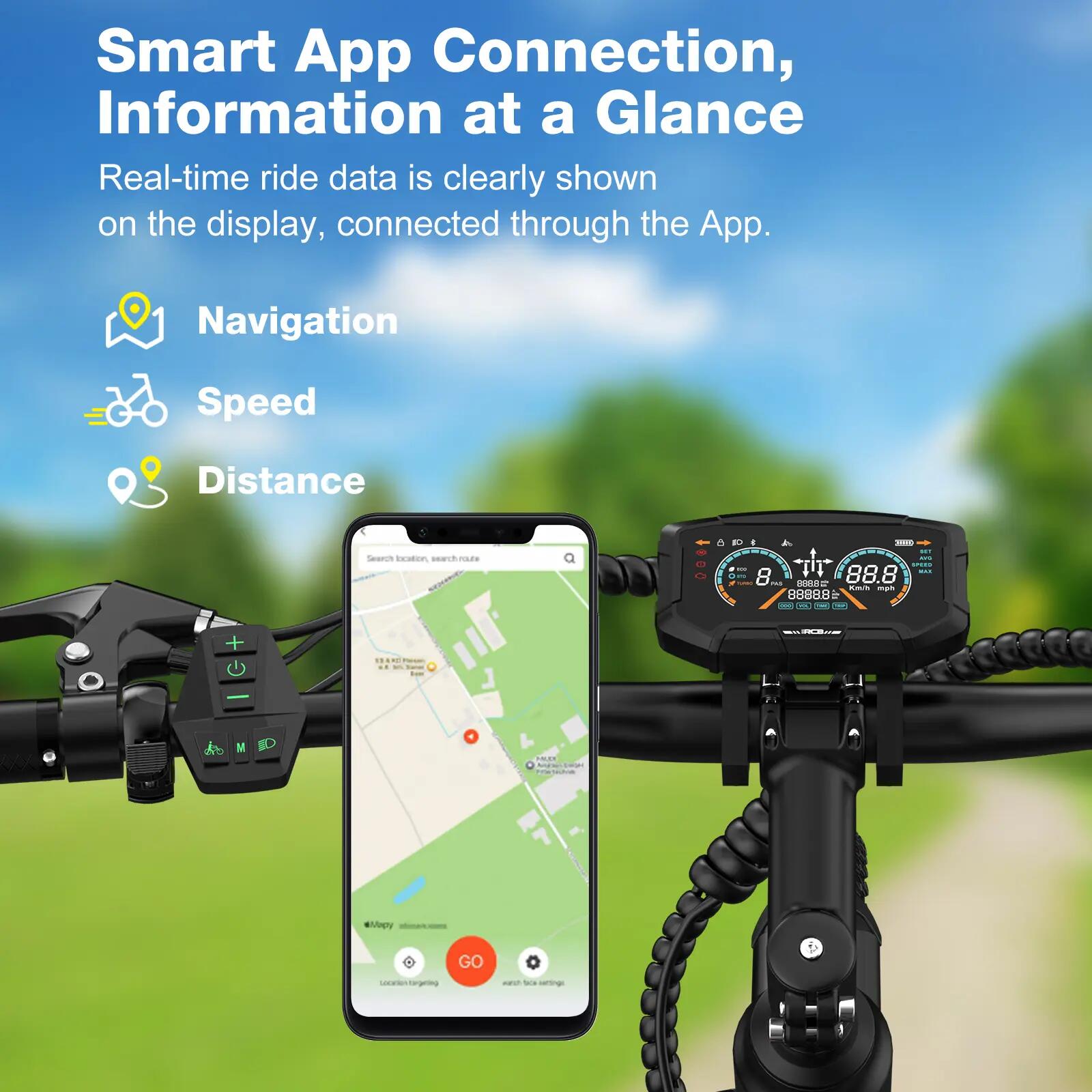 Bicicleta elétrica de cidade G6, 468Wh, sensor de torque, autonomia 60‑120km 2/7