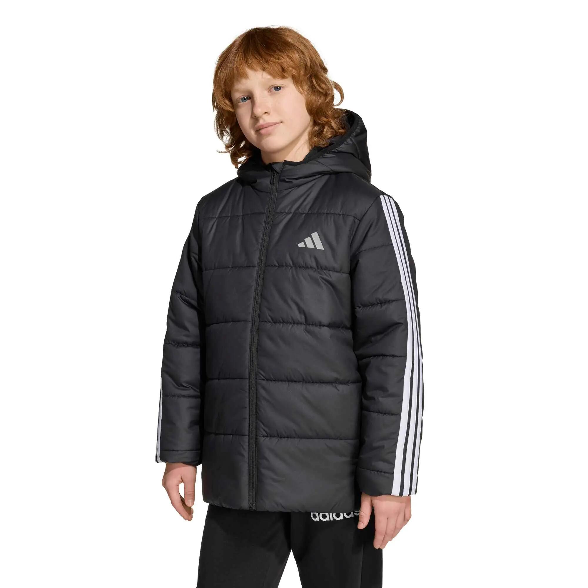 Essentials 3-Streifen gefütterte Kinderjacke 8/13
