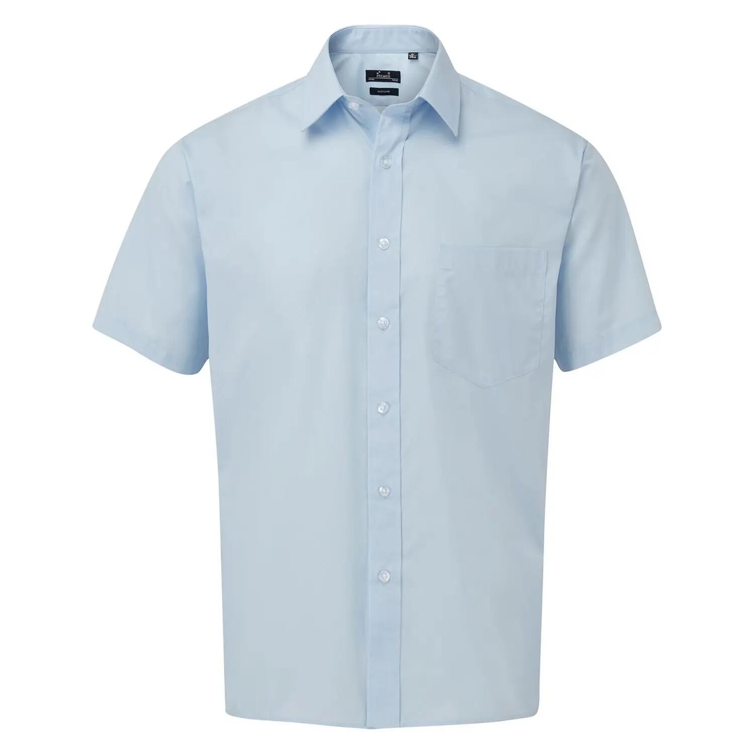Premier Mens Short Sleeve Poplin Shirt