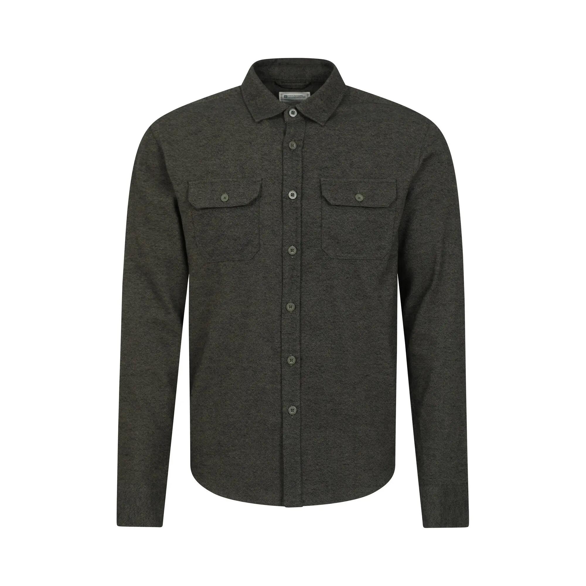 Mountain Warehouse Mens Trace Flannel Long-Sleeved Shirt