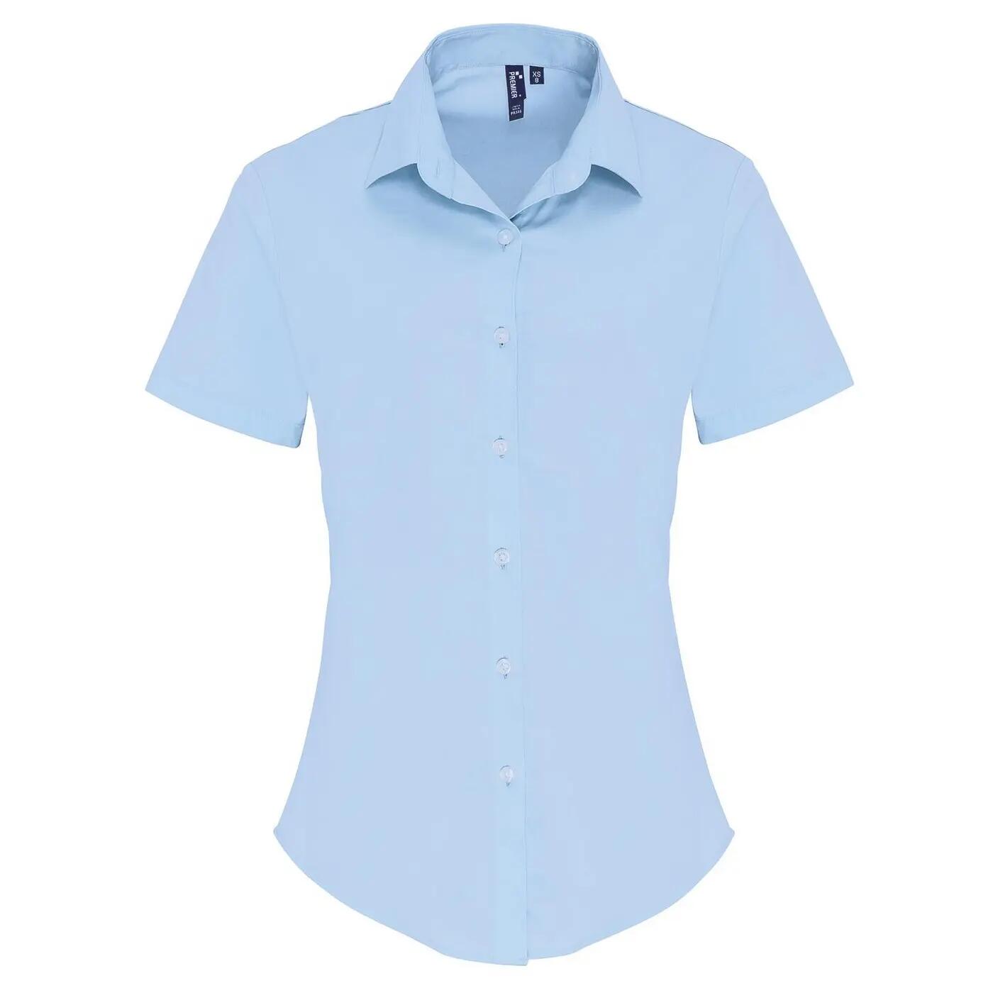 Premier Womens/Ladies Stretch Short-Sleeved Formal Shirt