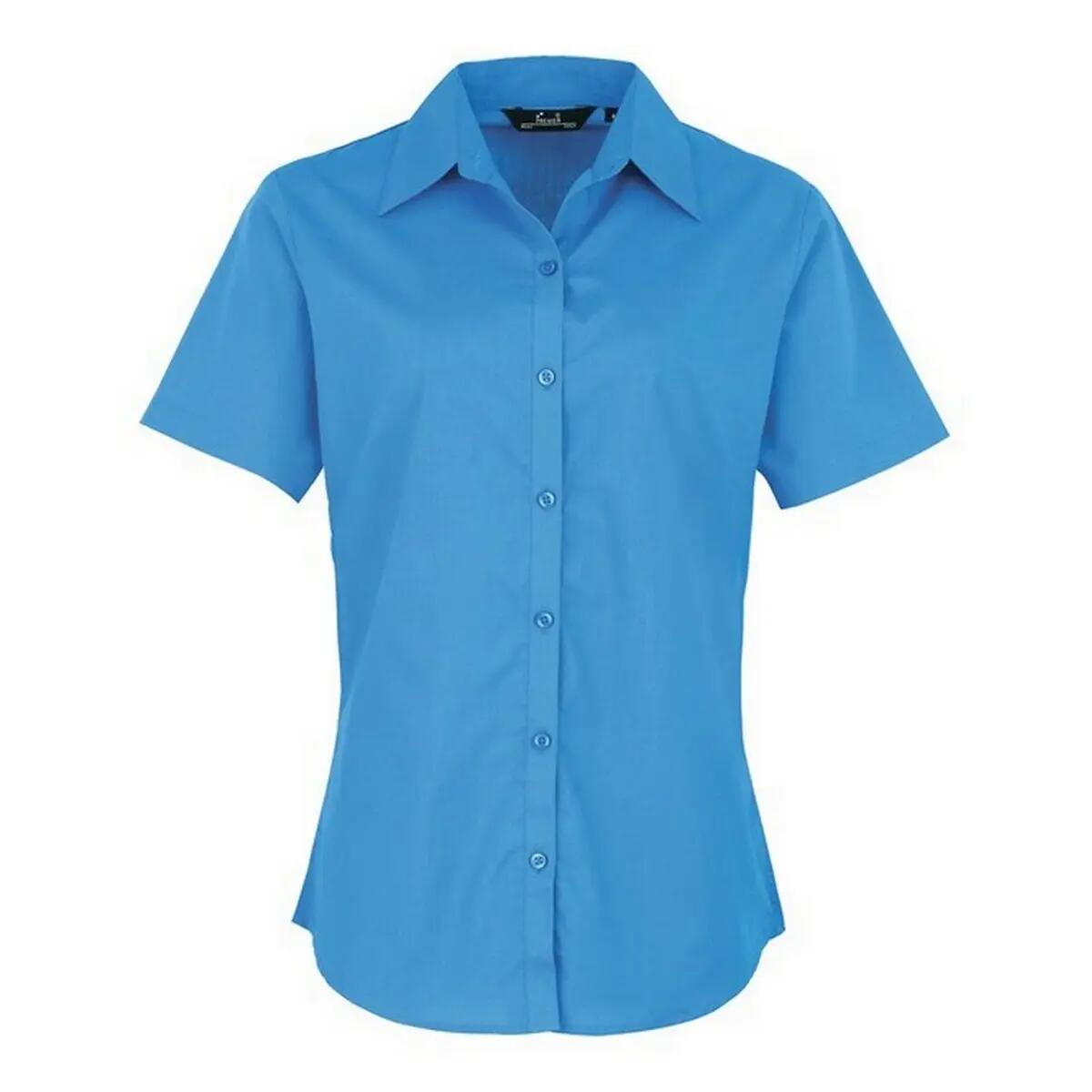 Premier Short Sleeve Poplin Blouse / Plain Work Shirt