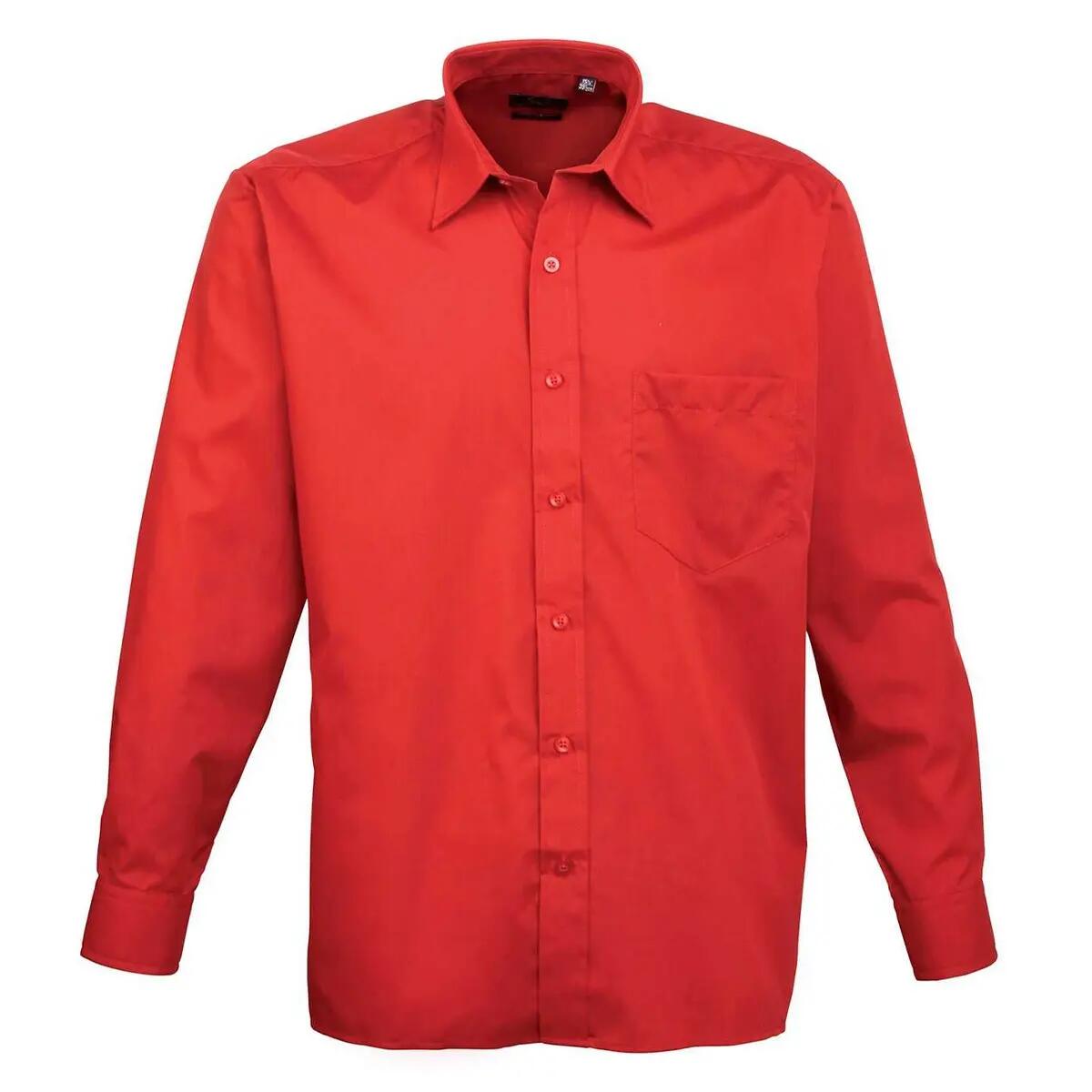 Premier Mens Poplin Long-Sleeved Shirt