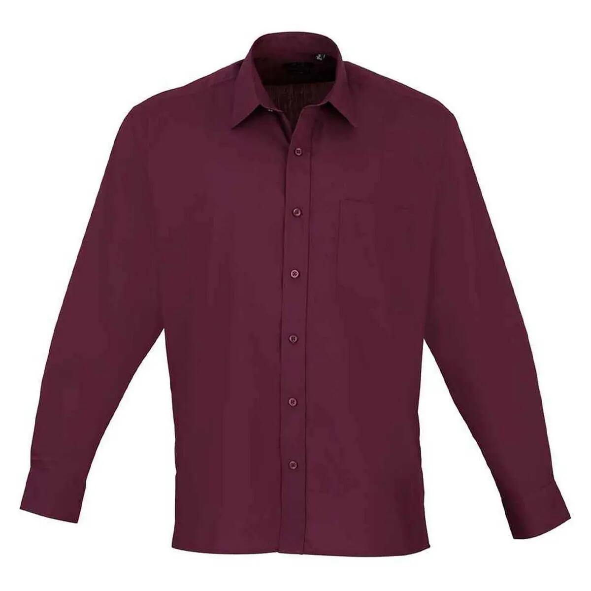 Premier Mens Poplin Long-Sleeved Shirt