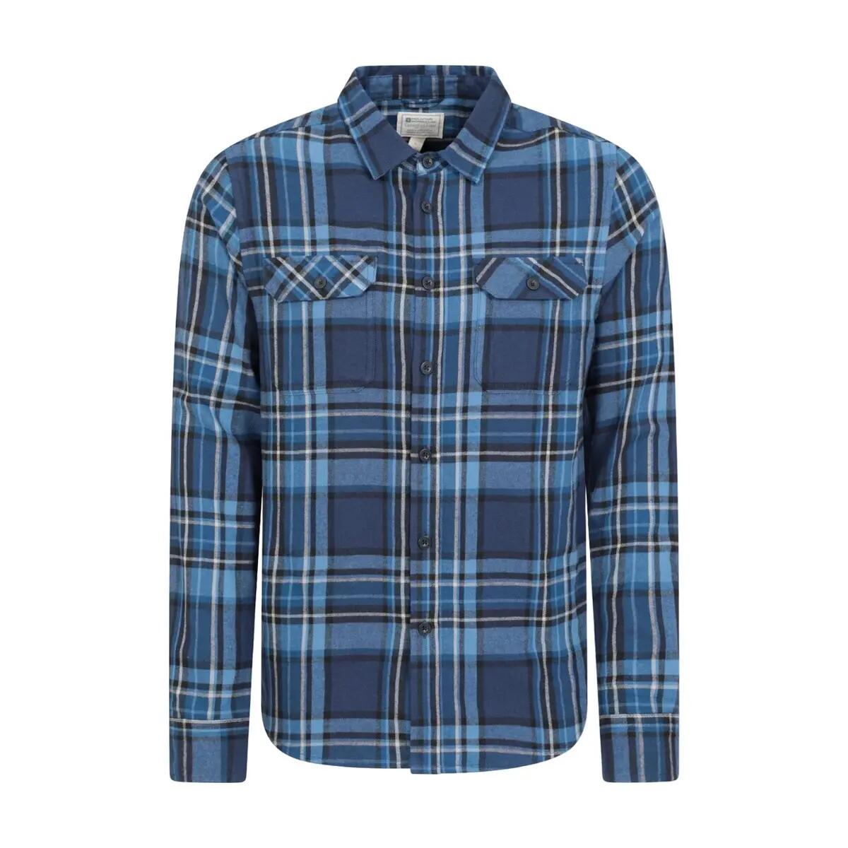 Mountain Warehouse Mens Trace Flannel Long-Sleeved Shirt