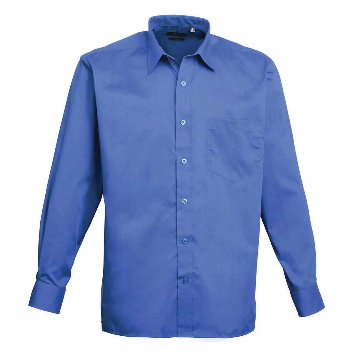 Premier Mens Poplin Long-Sleeved Shirt