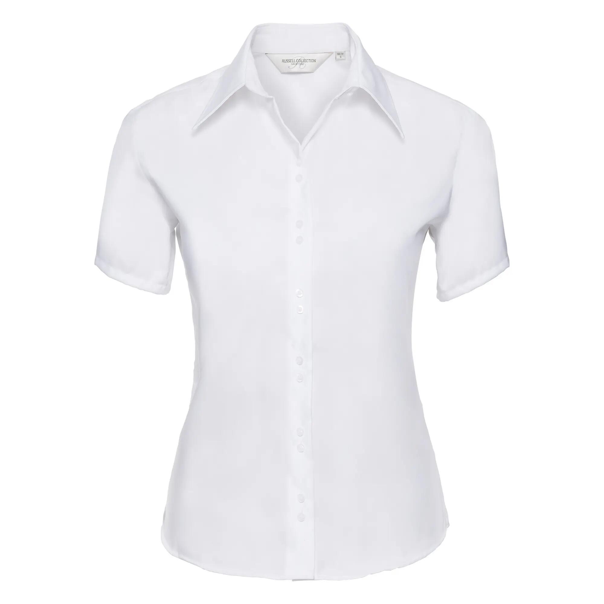 Russell Collection Ladies/Womens Short Sleeve Ultimate Non-Iron Shirt