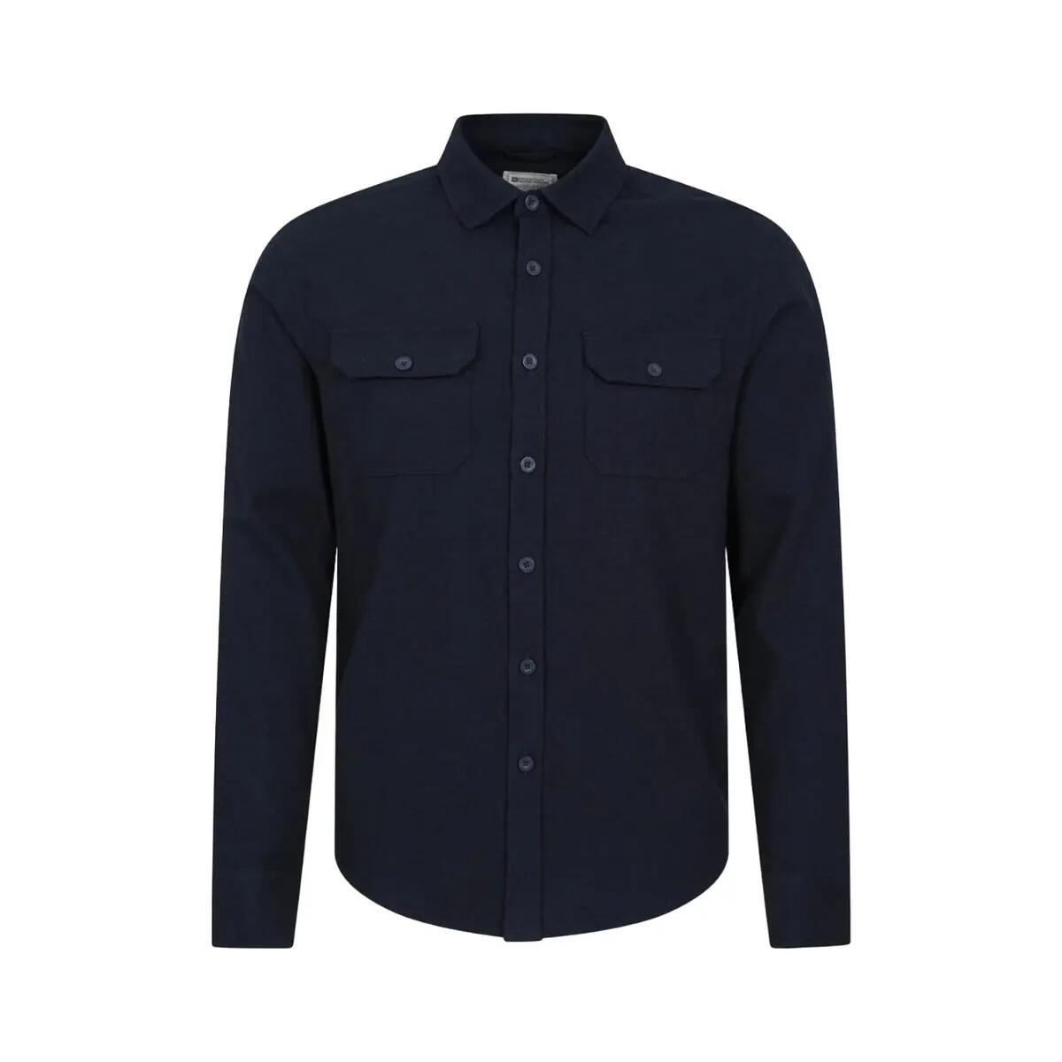 Mountain Warehouse Mens Trace Flannel Long-Sleeved Shirt