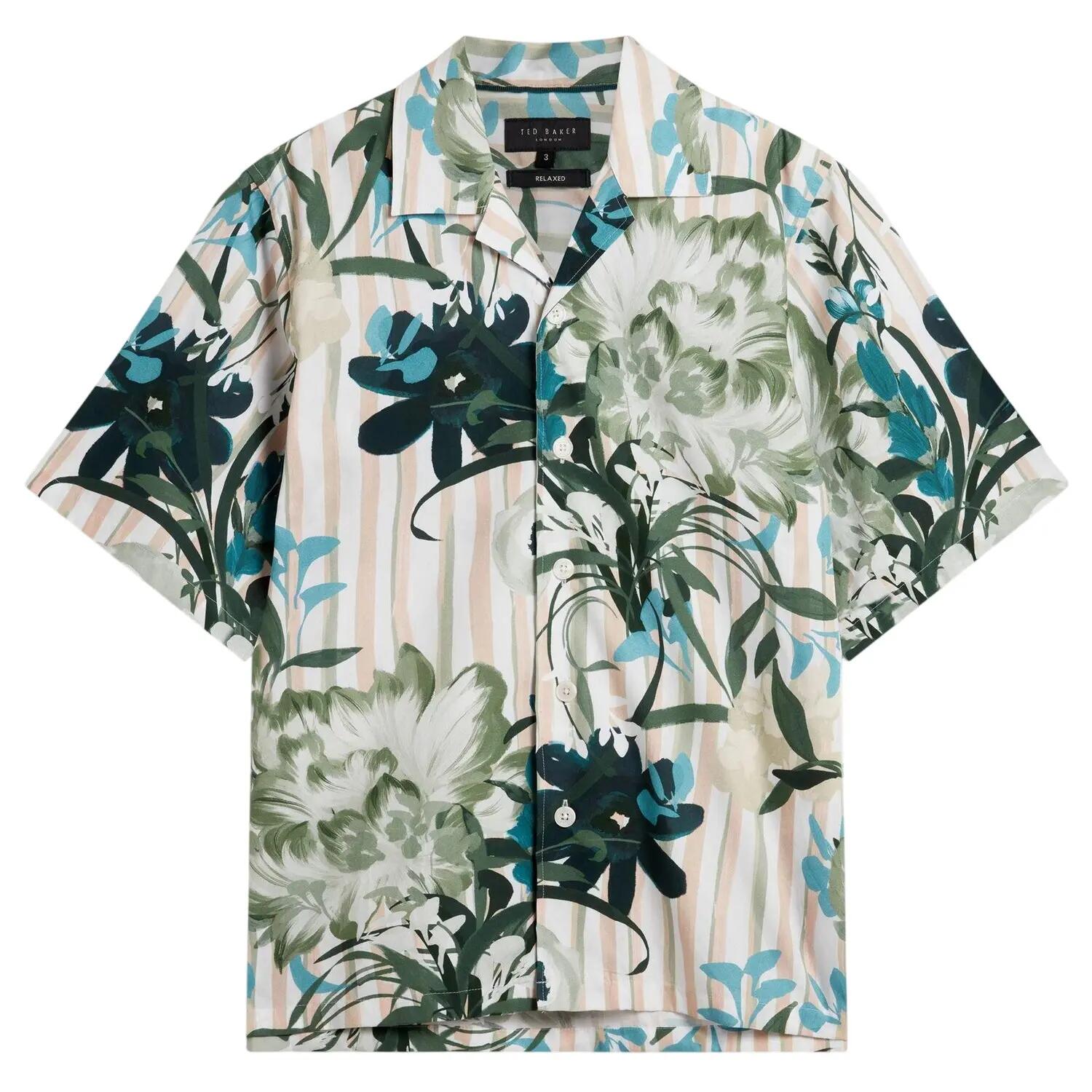 Ted Baker Mens Floral Relaxed Fit Shirt
