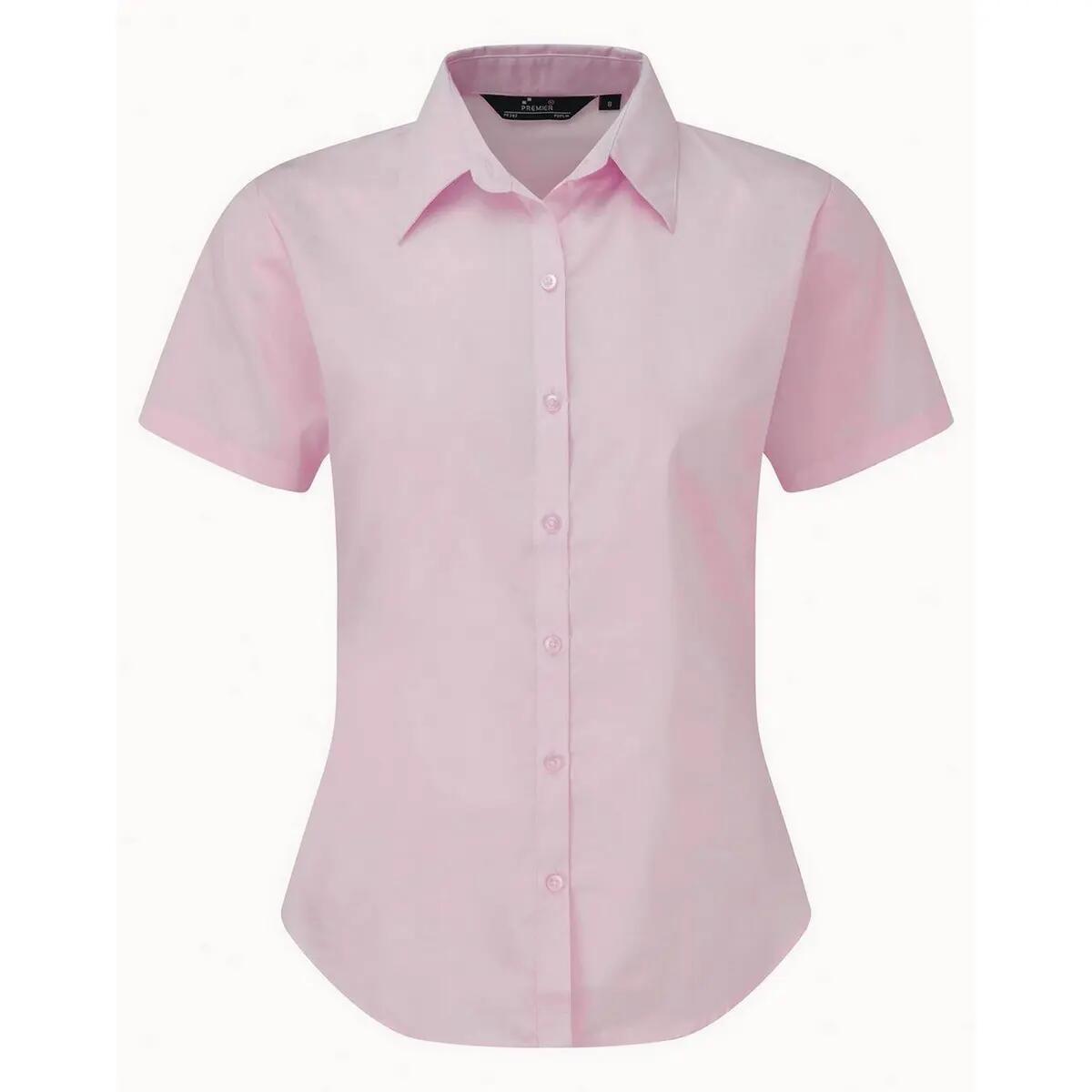 Premier Short Sleeve Poplin Blouse / Plain Work Shirt