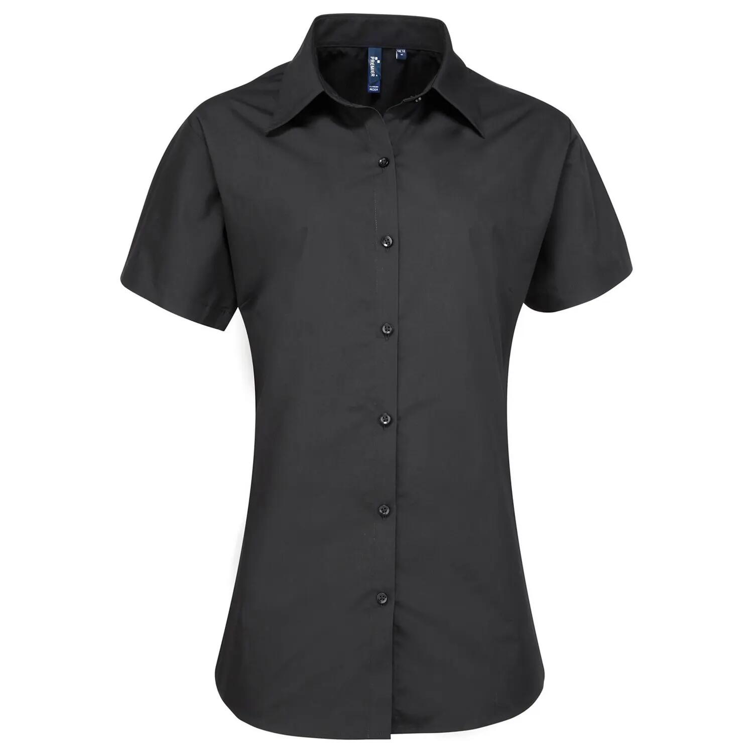 Premier Womens/Ladies Supreme Poplin Short-Sleeved Shirt