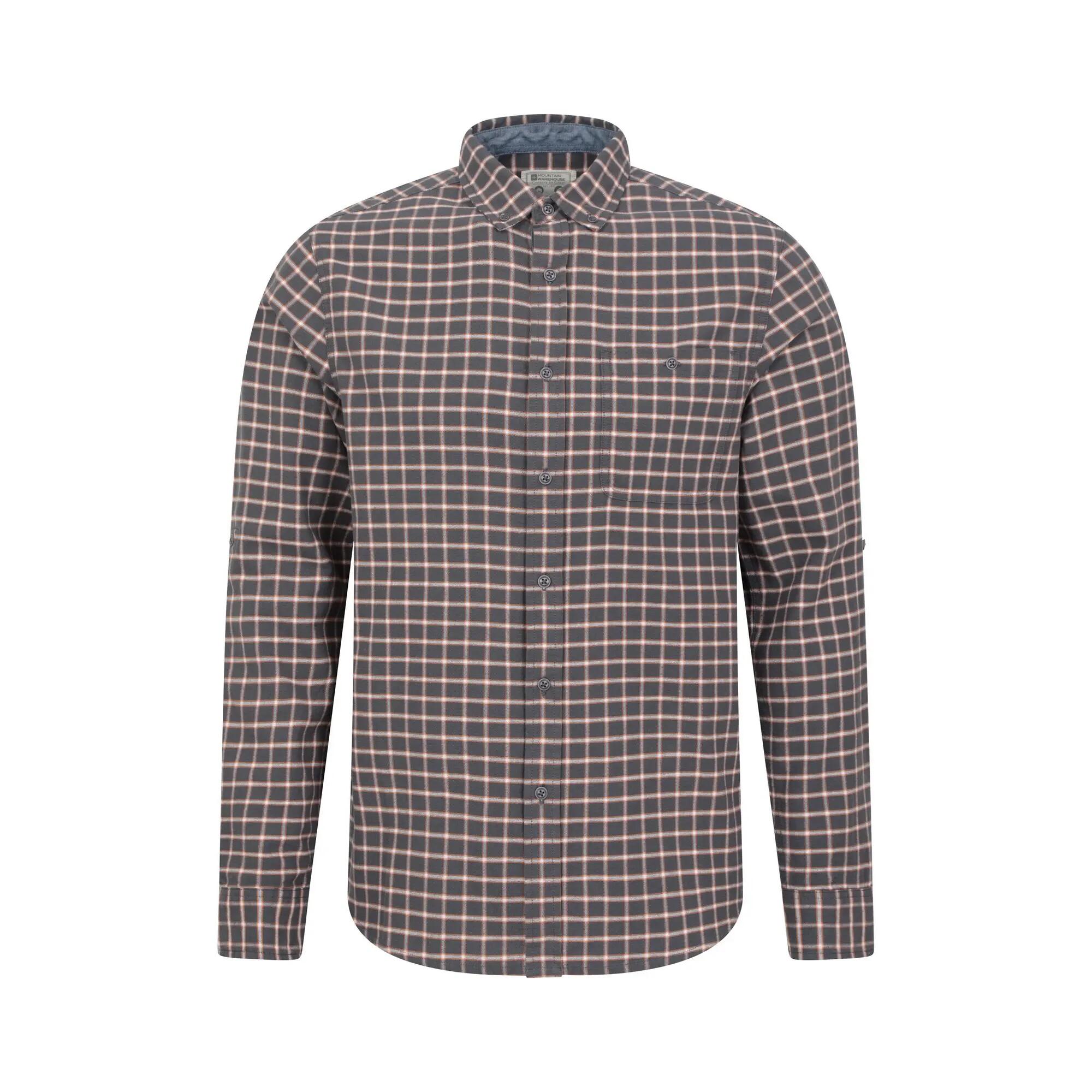 Mountain Warehouse Mens Driftwood Checked Organic Shirt