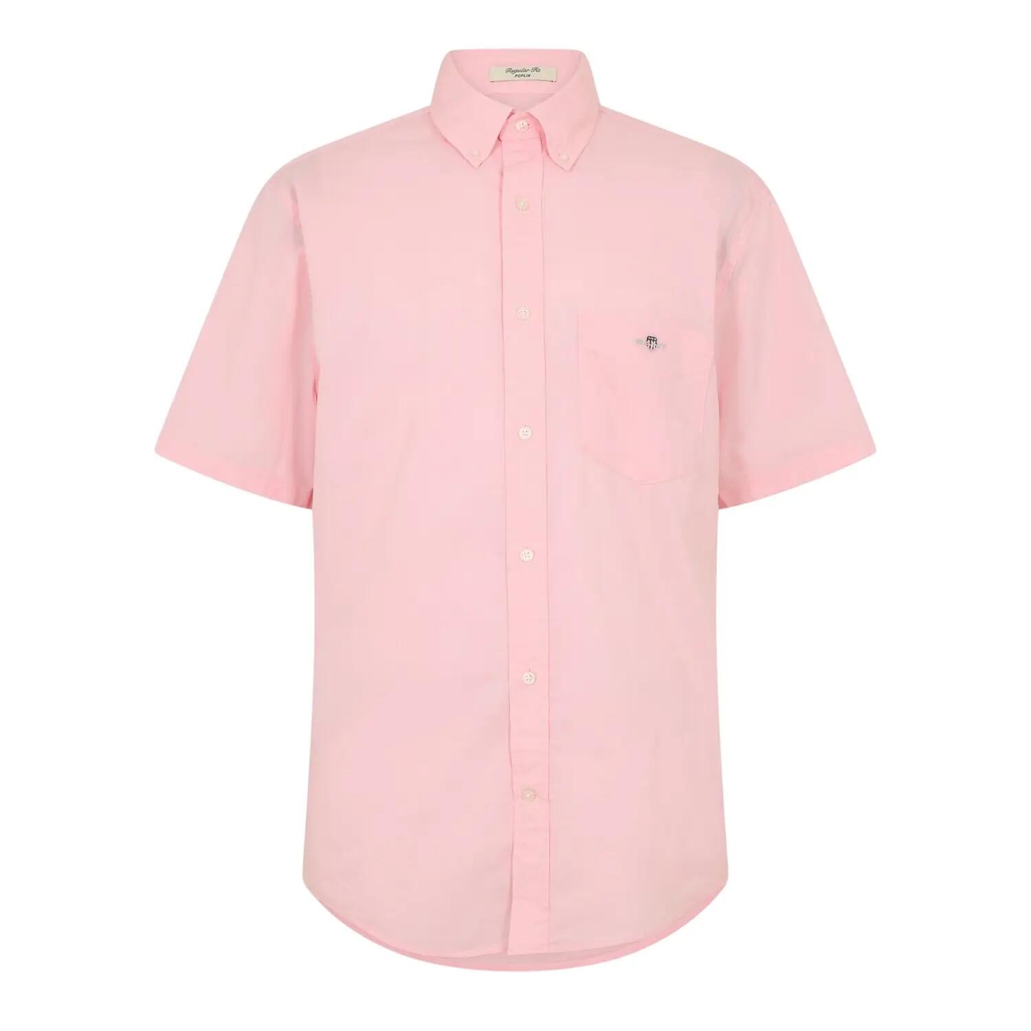 Gant Mens Classic Logo Poplin Short-Sleeved Shirt
