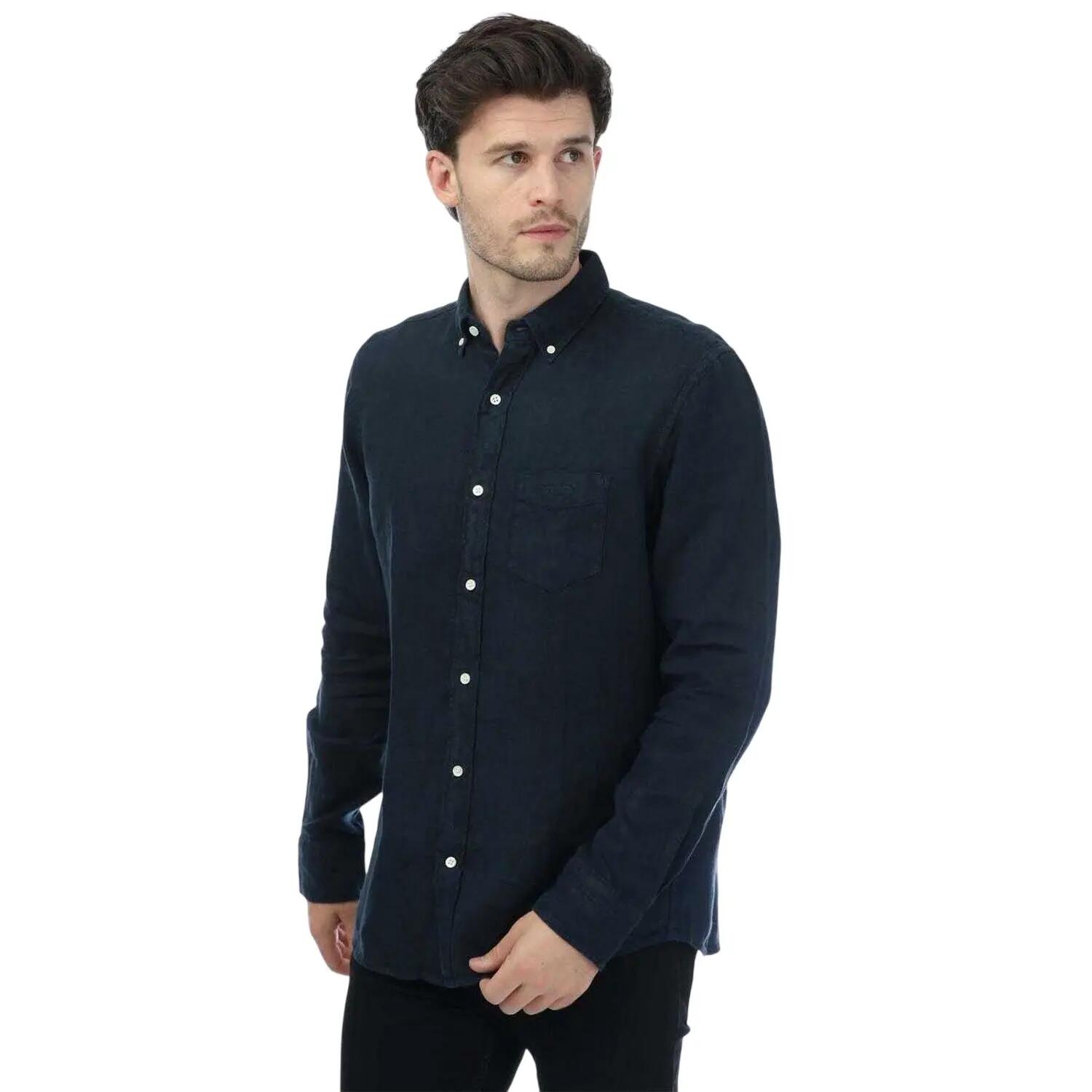 Gant Mens Linen Garment Dyed Regular Shirt