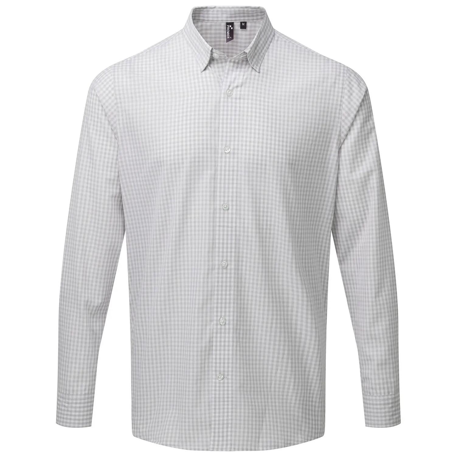 Premier Mens Maxton Checked Long-Sleeved Shirt
