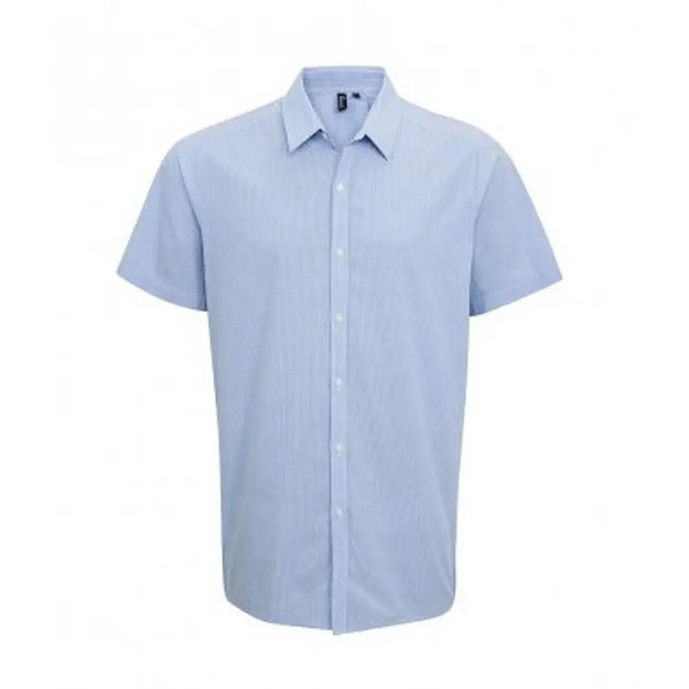 Premier Mens Gingham Short Sleeve Shirt