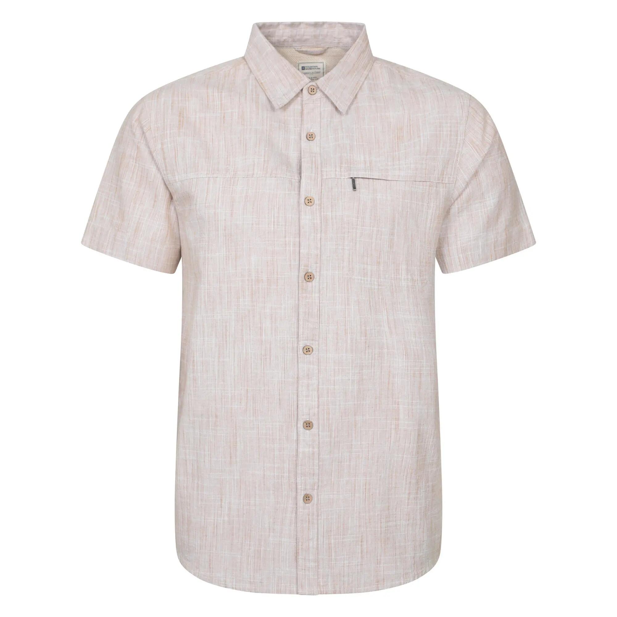 Mountain Warehouse Mens Coconut Slub Short-Sleeved Shirt