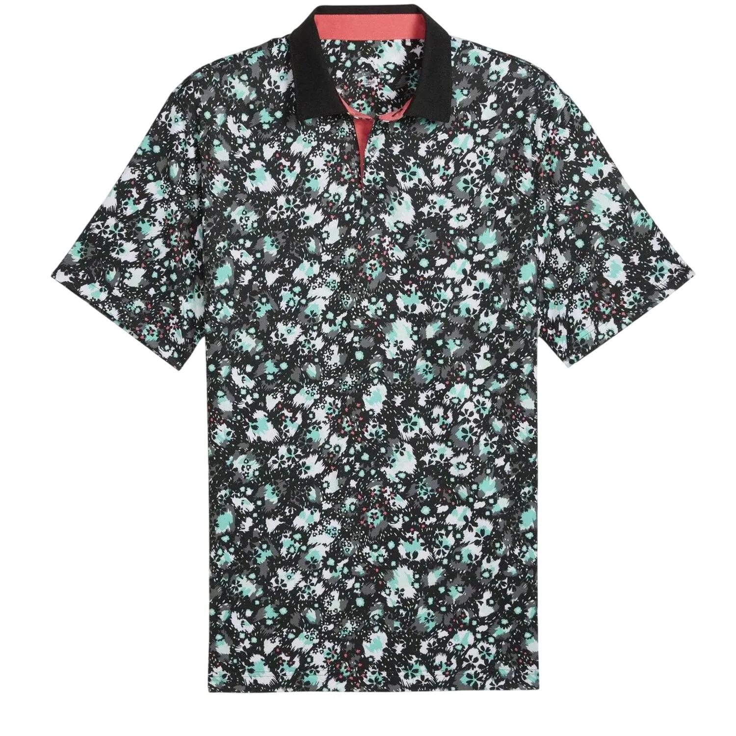 Puma Mens Cloudspun Abstract Camo Polo Shirt