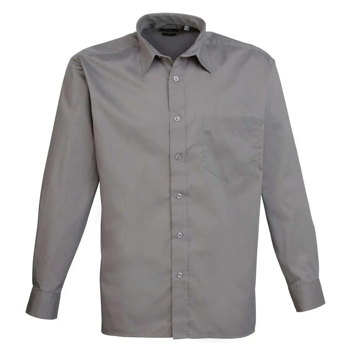 Premier Mens Poplin Long-Sleeved Shirt