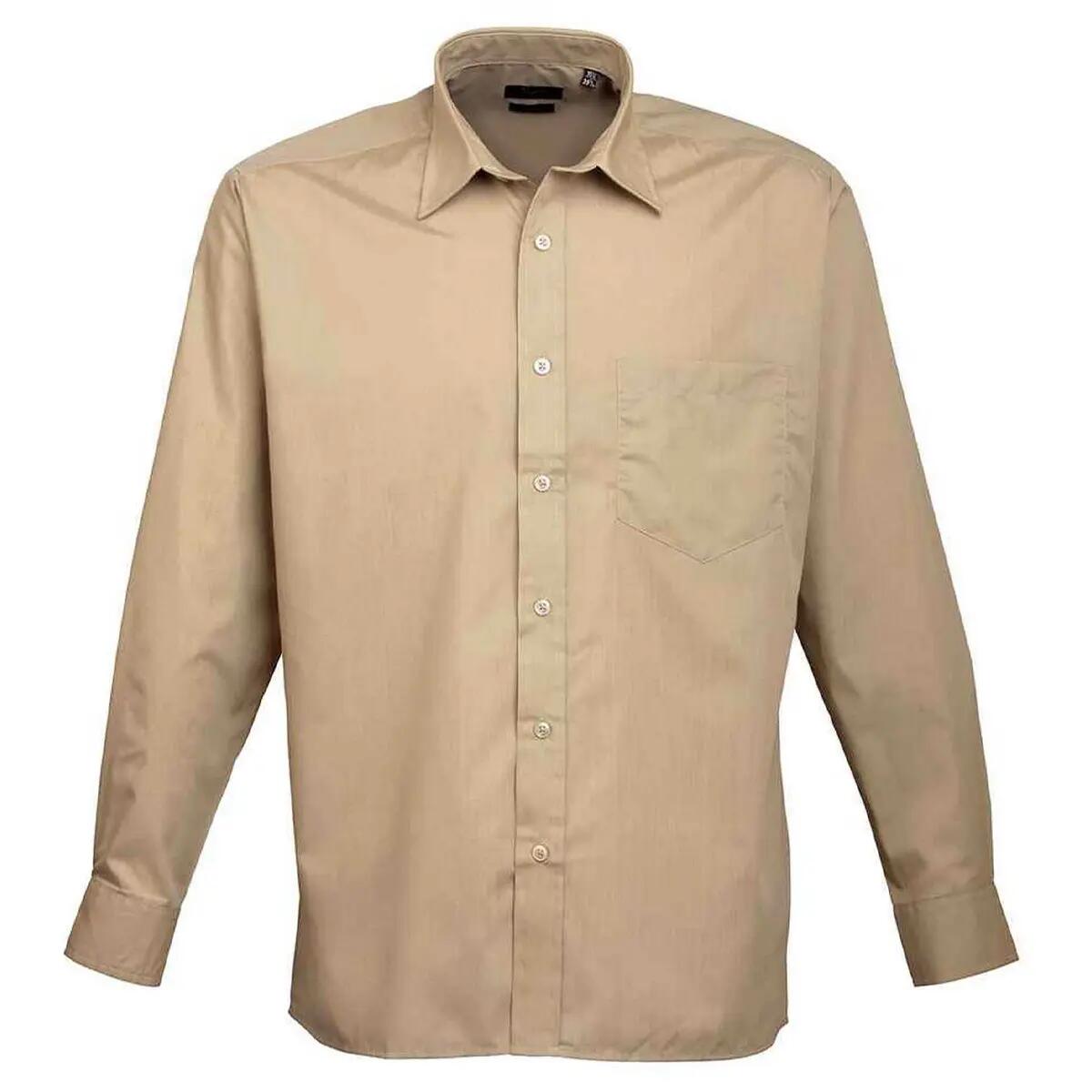 Premier Mens Poplin Long-Sleeved Shirt