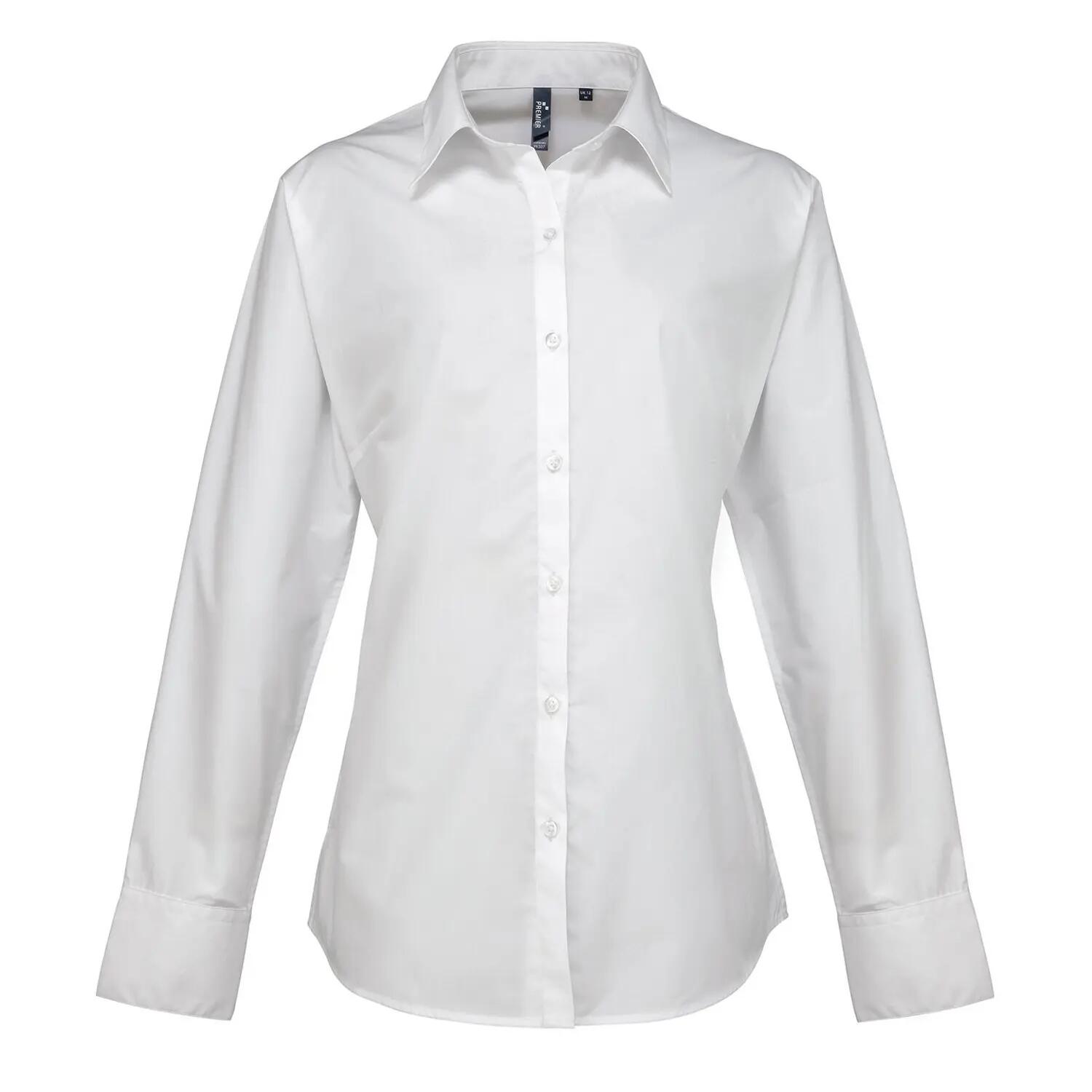 Premier Womens/Ladies Supreme Poplin Long-Sleeved Formal Shirt