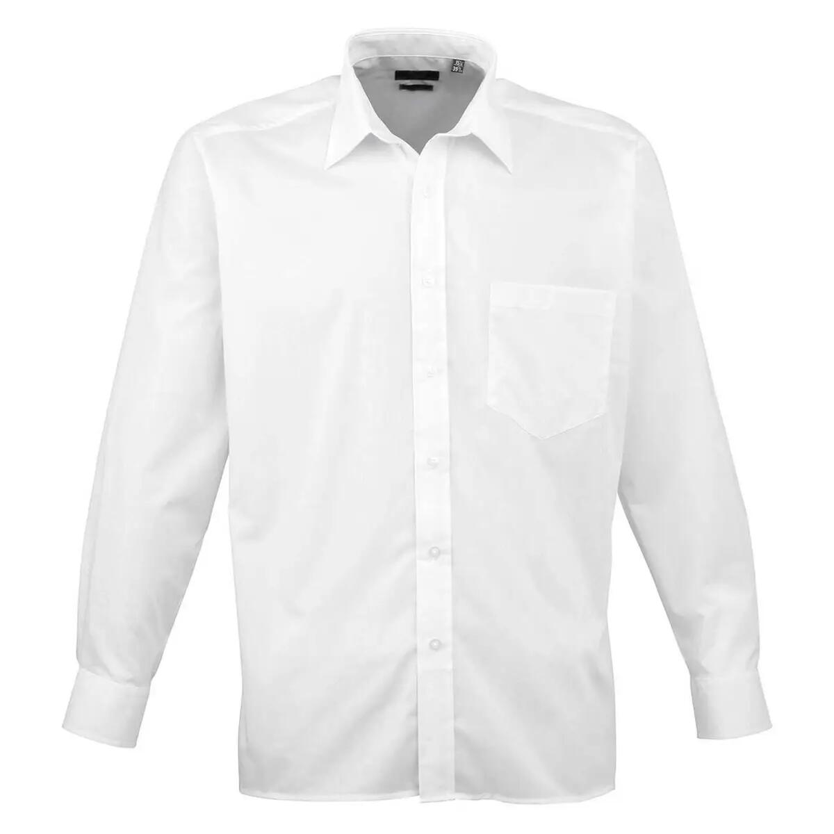 Premier Mens Poplin Long-Sleeved Shirt