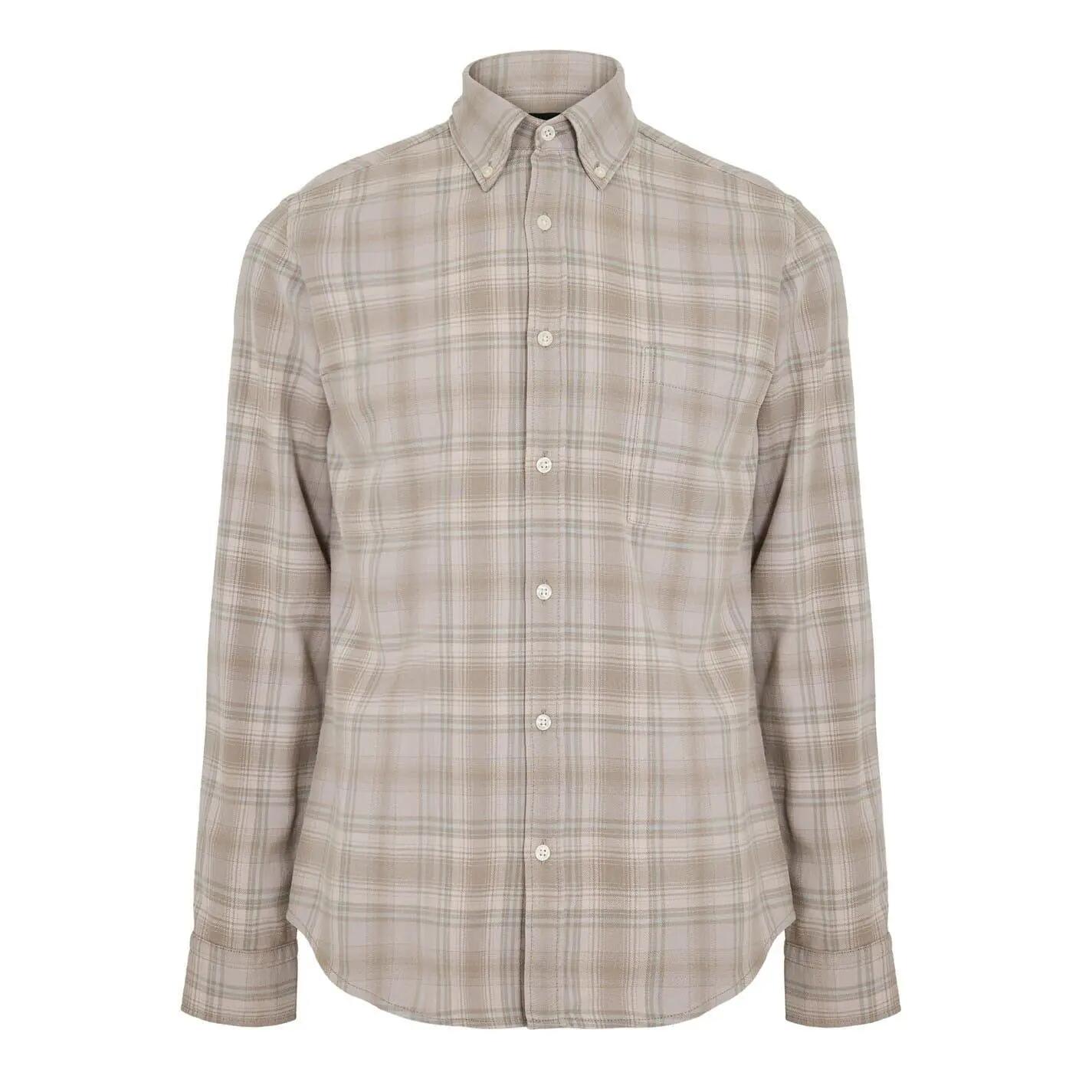 Boss Mens Rickert Checked Button-Down Long-Sleeved Shirt
