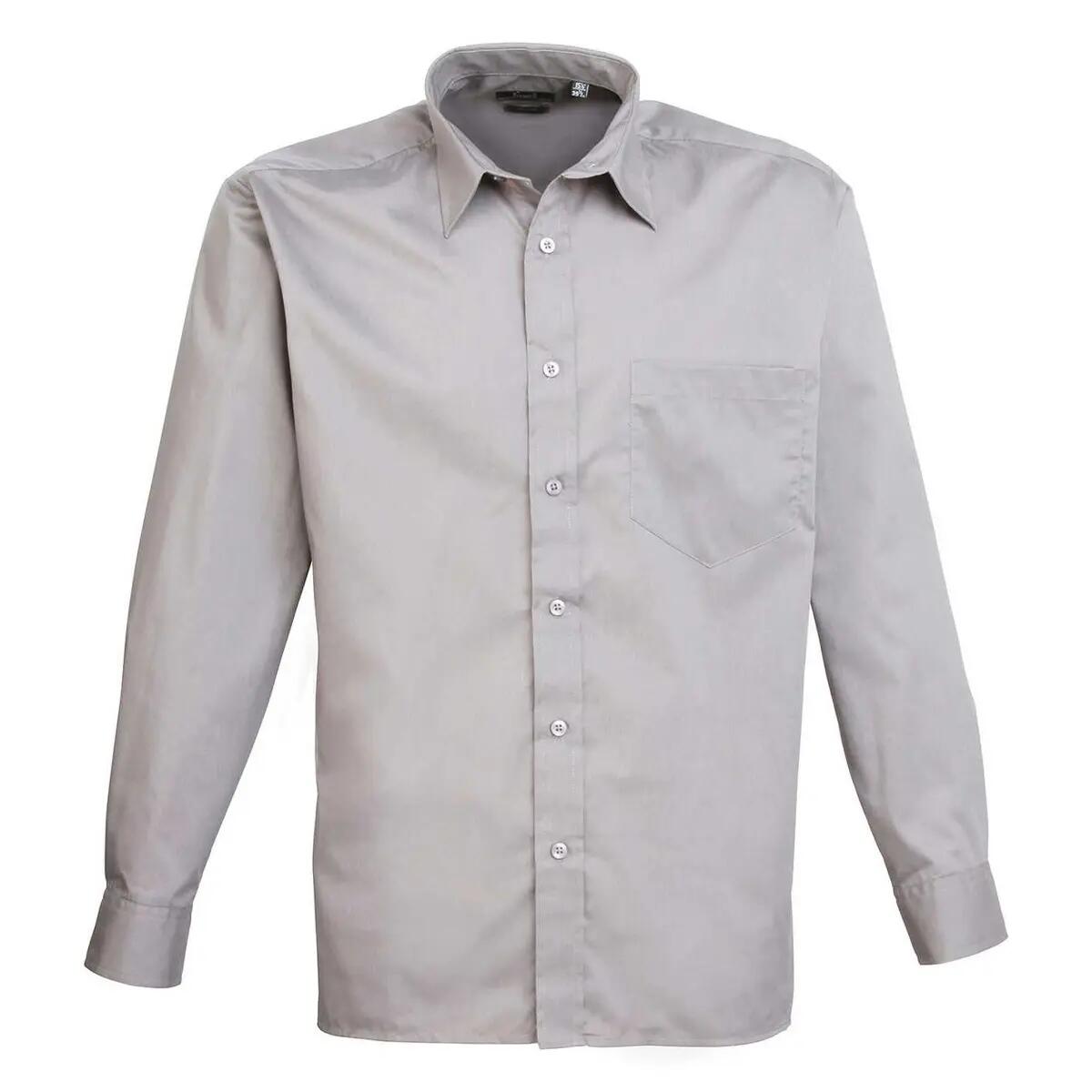 Premier Mens Poplin Long-Sleeved Shirt