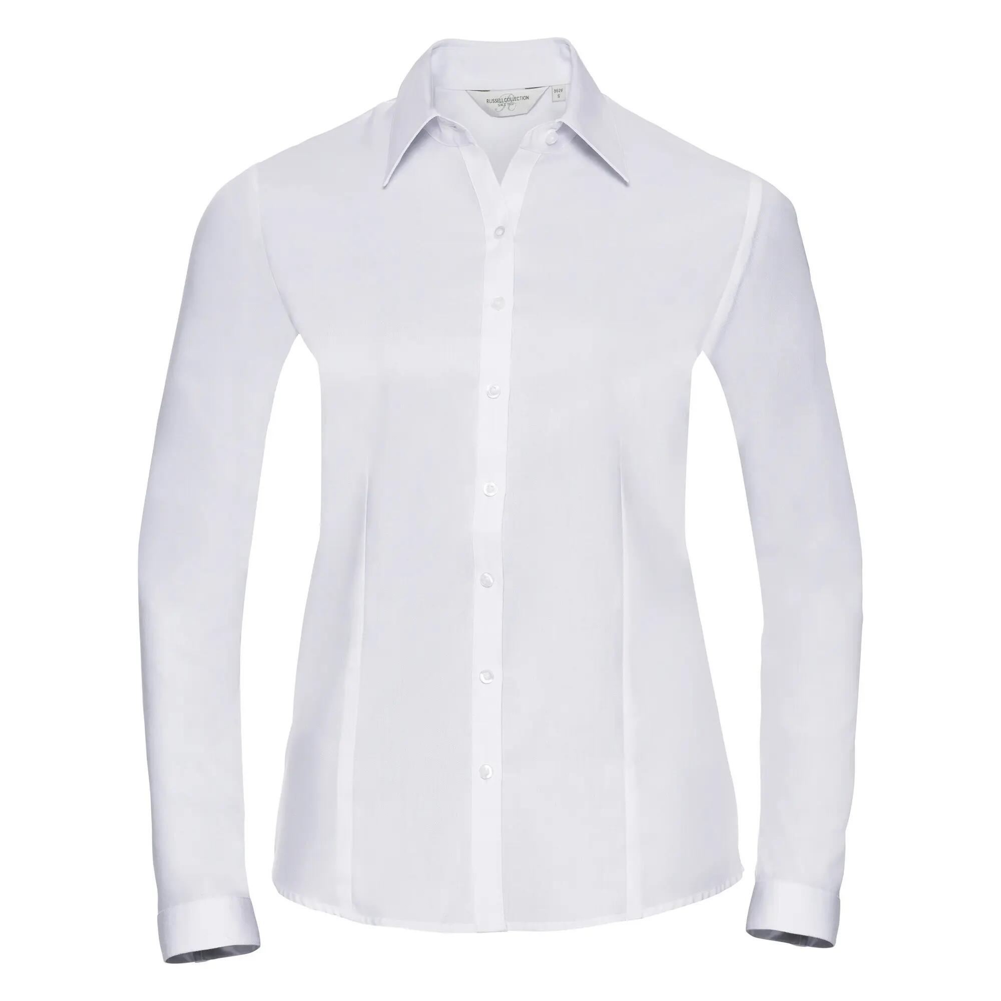 Russell Ladies/Womens Herringbone Long Sleeve Work Shirt