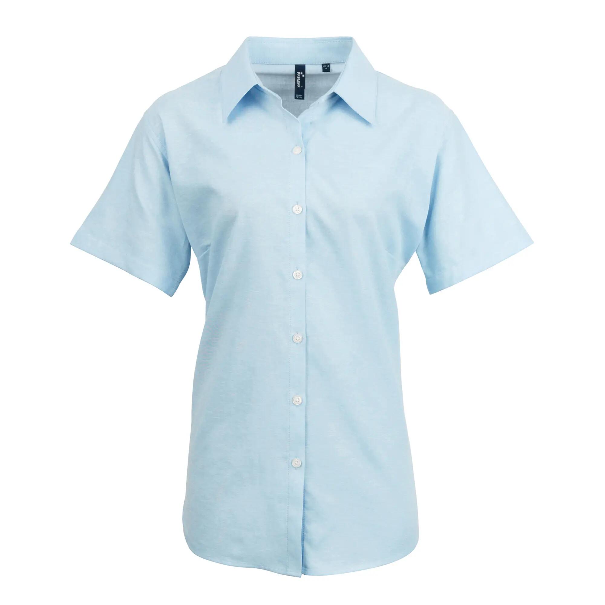 Premier Womens/Ladies Signature Oxford Short Sleeve Work Shirt