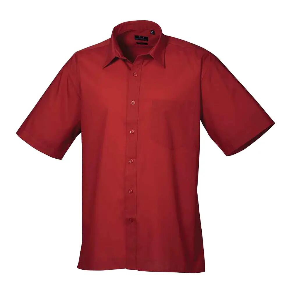 Premier Mens Short Sleeve Poplin Shirt