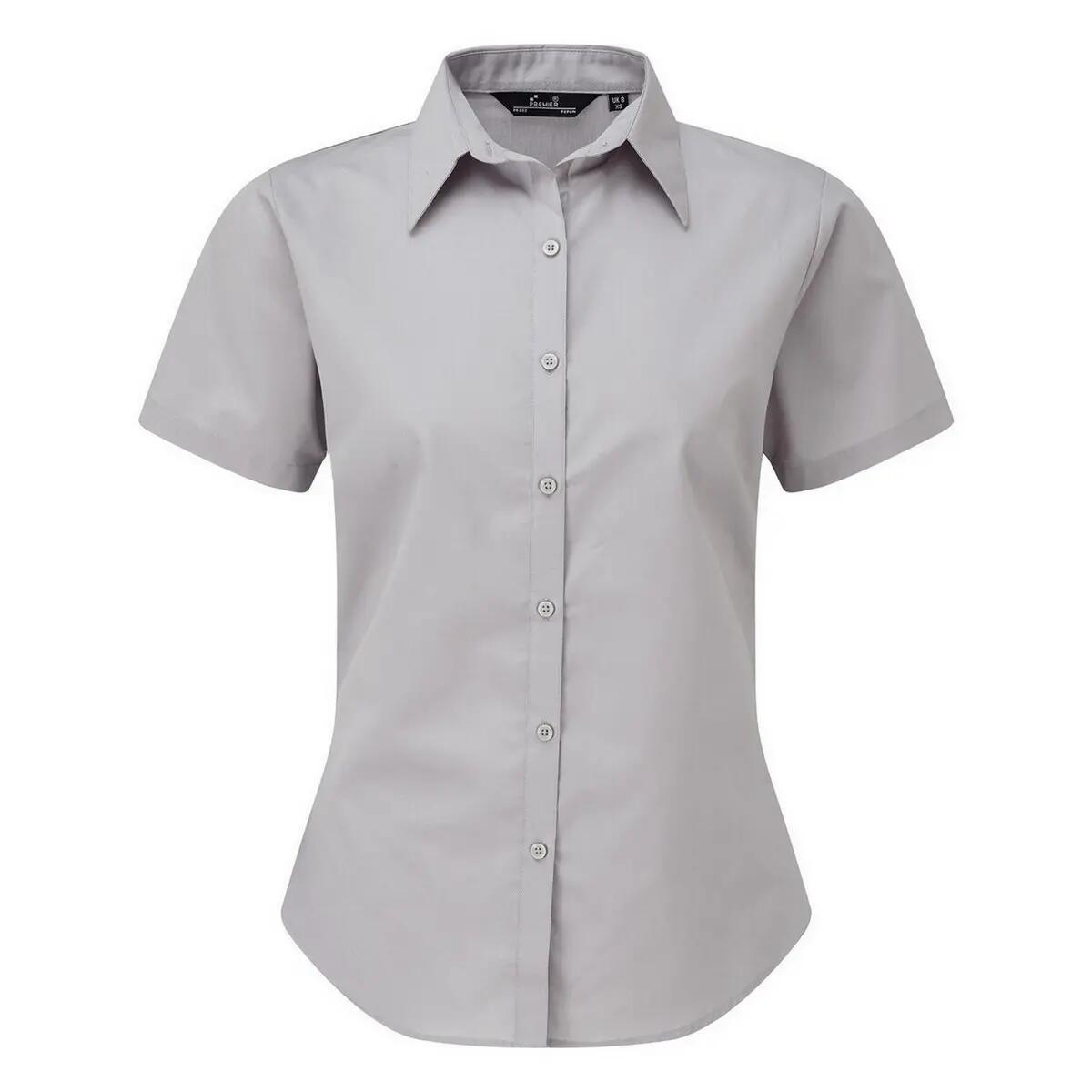 Premier Short Sleeve Poplin Blouse / Plain Work Shirt