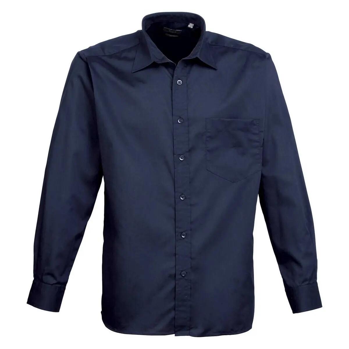Premier Mens Poplin Long-Sleeved Shirt