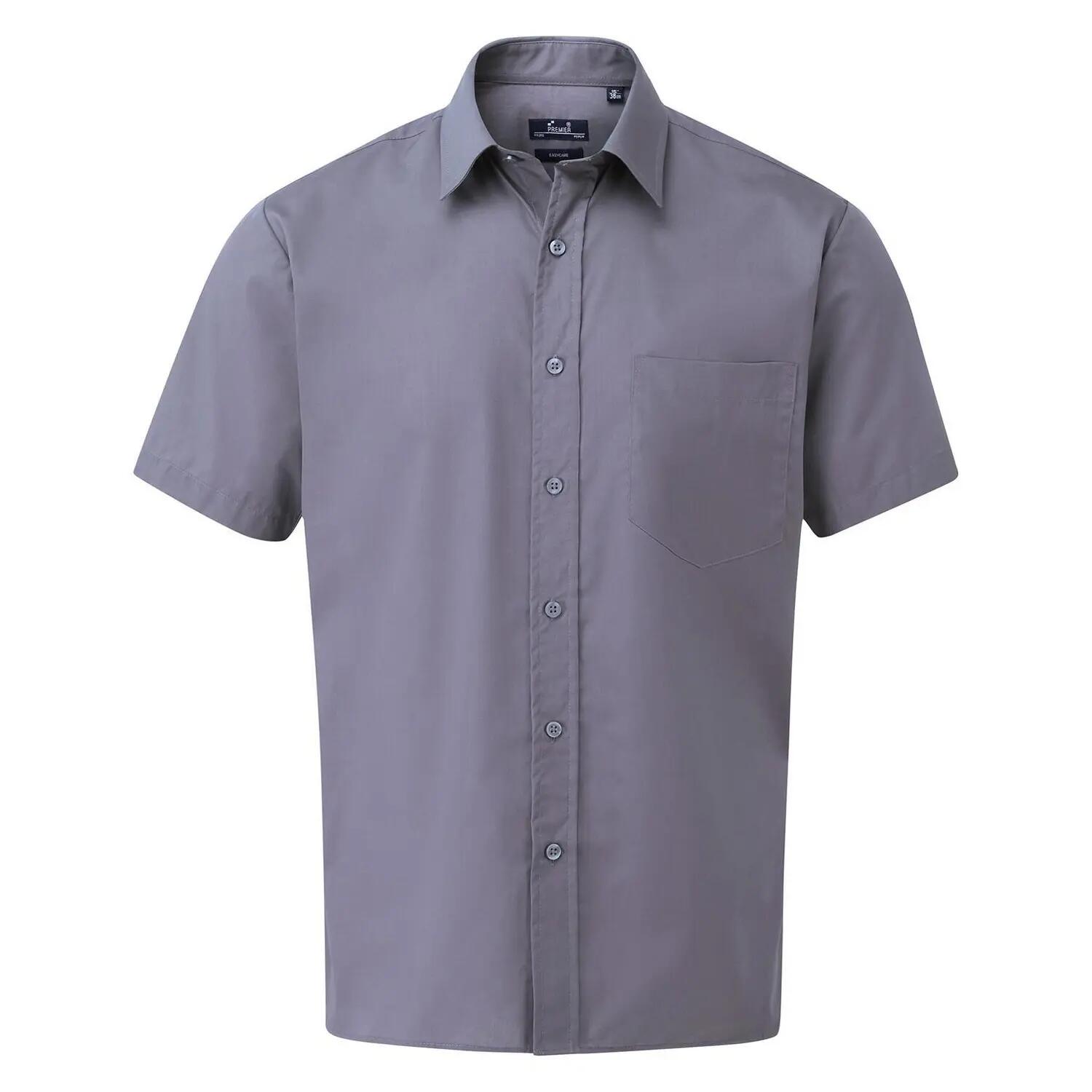 Premier Mens Short Sleeve Poplin Shirt