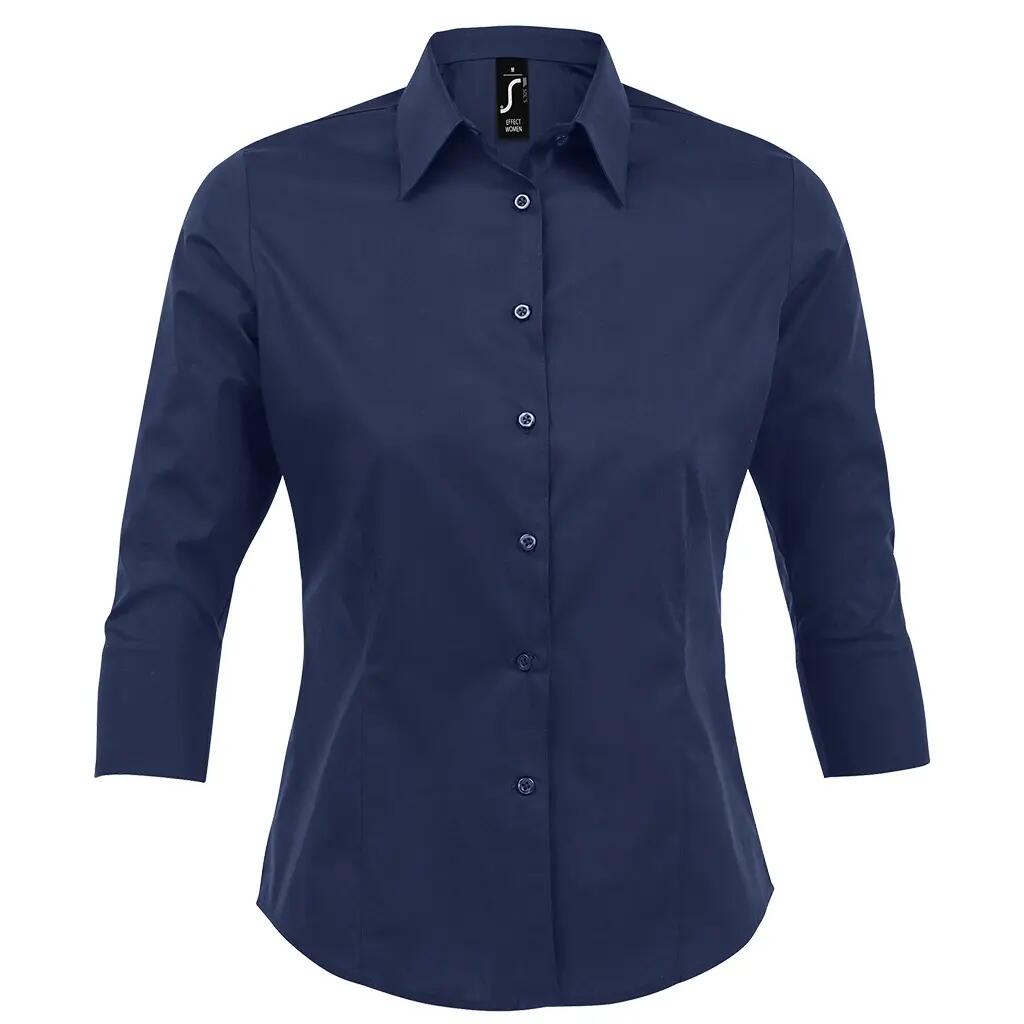SOLS Womens/Ladies Effect 3/4 Sleeve Fitted Work Shirt