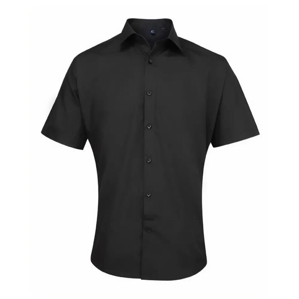 Premier Mens Supreme Poplin Short-Sleeved Shirt