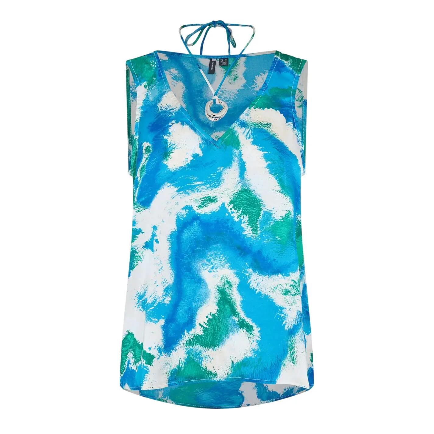 Vero Moda Womens/Ladies Abstract V Neck Relaxed Fit Blouse