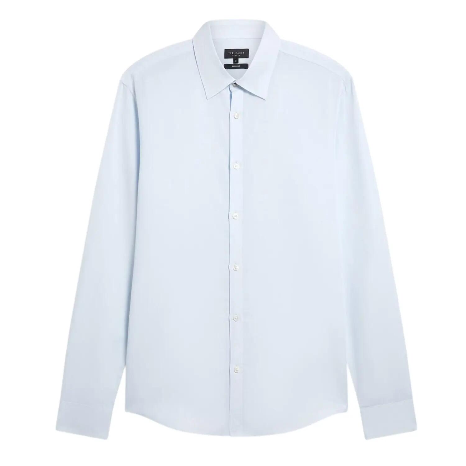 Ted Baker Mens Linen Blend Regular Long-Sleeved Shirt
