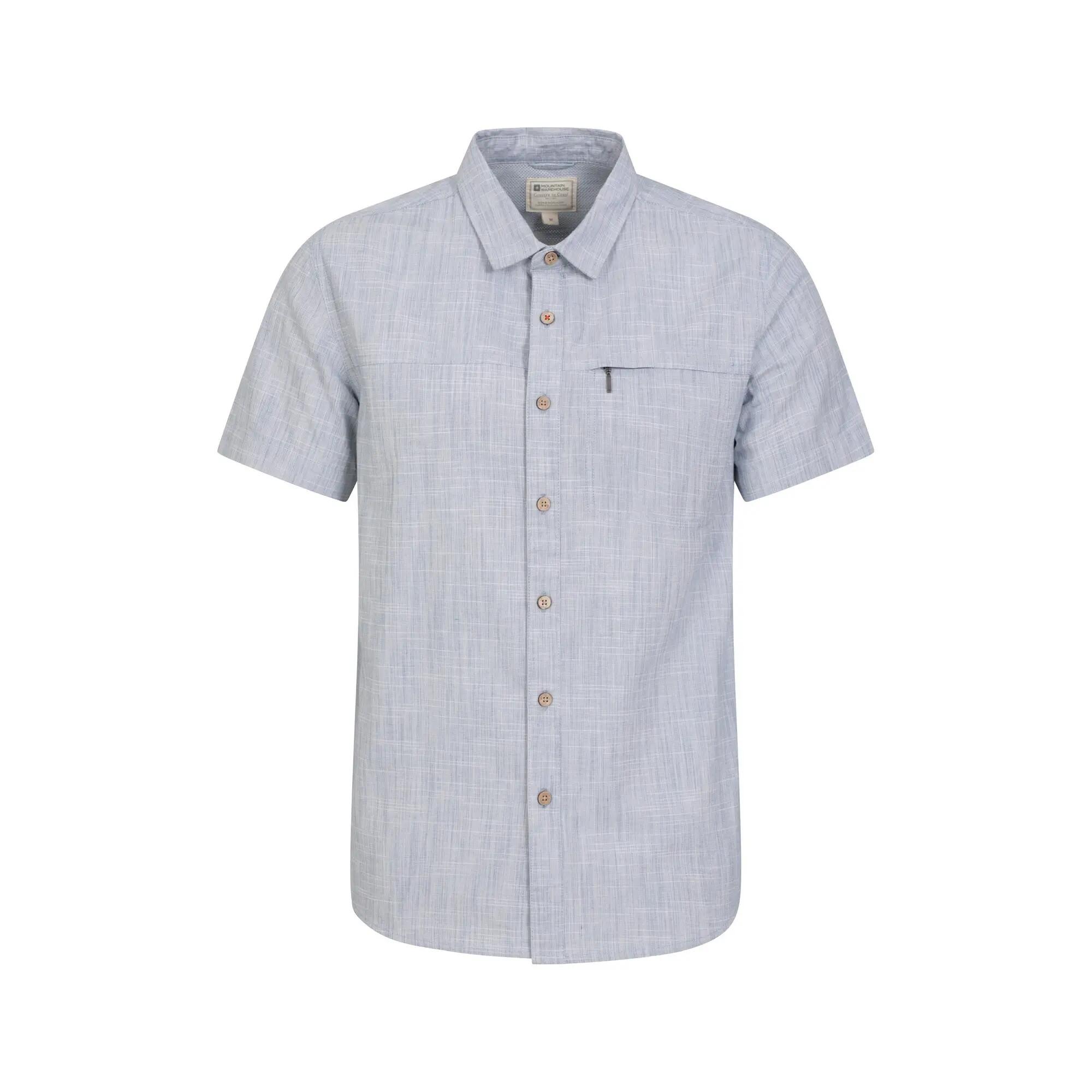 Mountain Warehouse Mens Coconut Slub Short-Sleeved Shirt