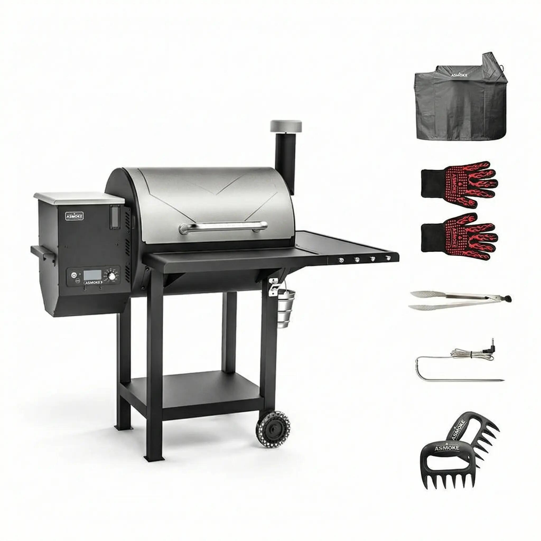 Asmoke Large Wood Pellet Grill & Smoker - Digital Control, 8-in-1 Versatility, S
