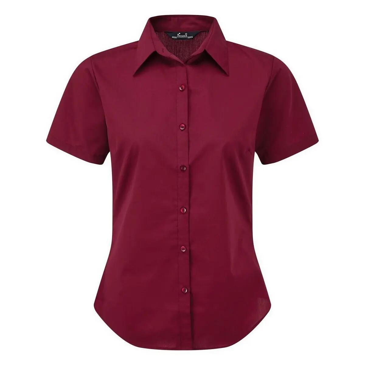 Premier Short Sleeve Poplin Blouse / Plain Work Shirt