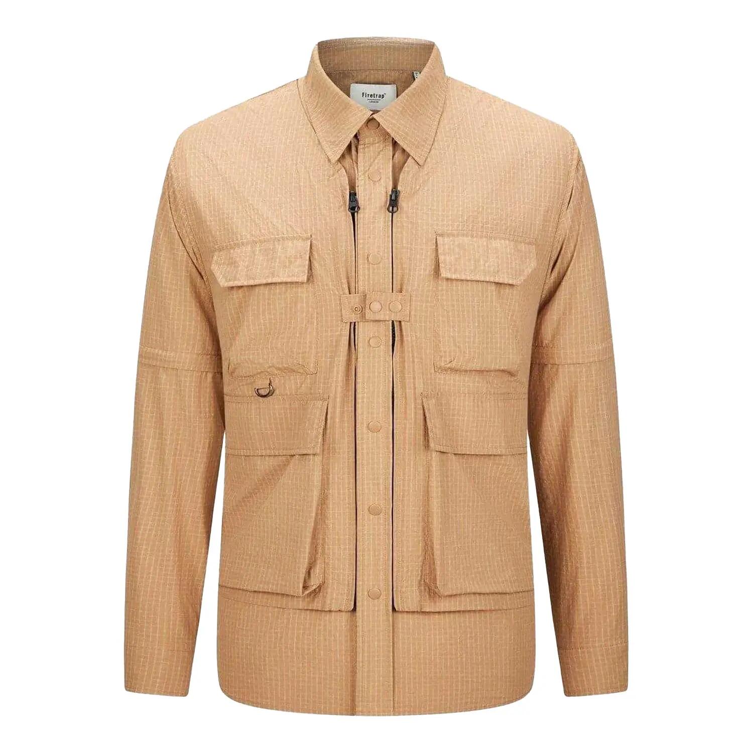 Firetrap Mens 3 in 1 Ripstop Convertible Shirt